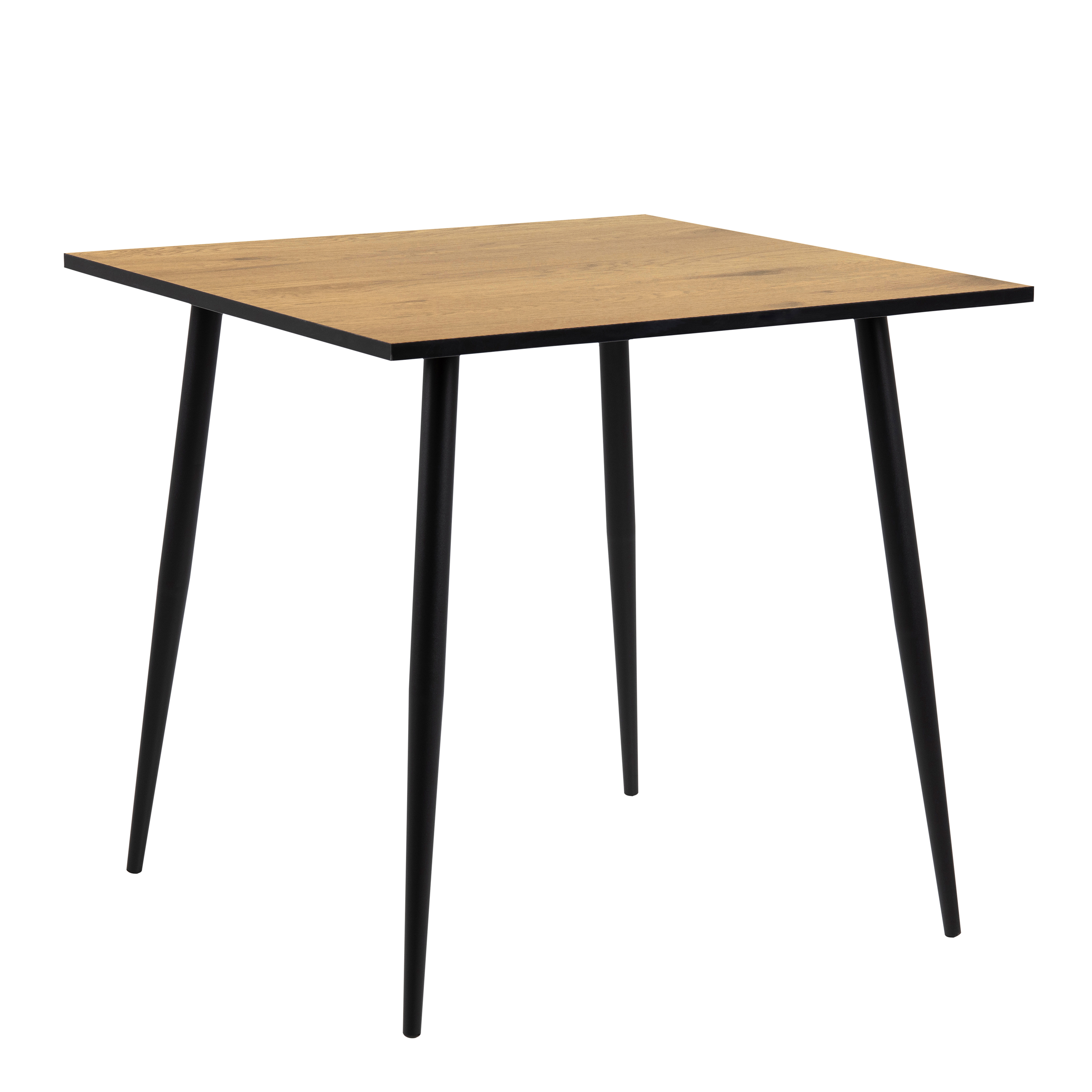 Wilma Small Dining Table in Oak & Black Legs - Rosalind Collection