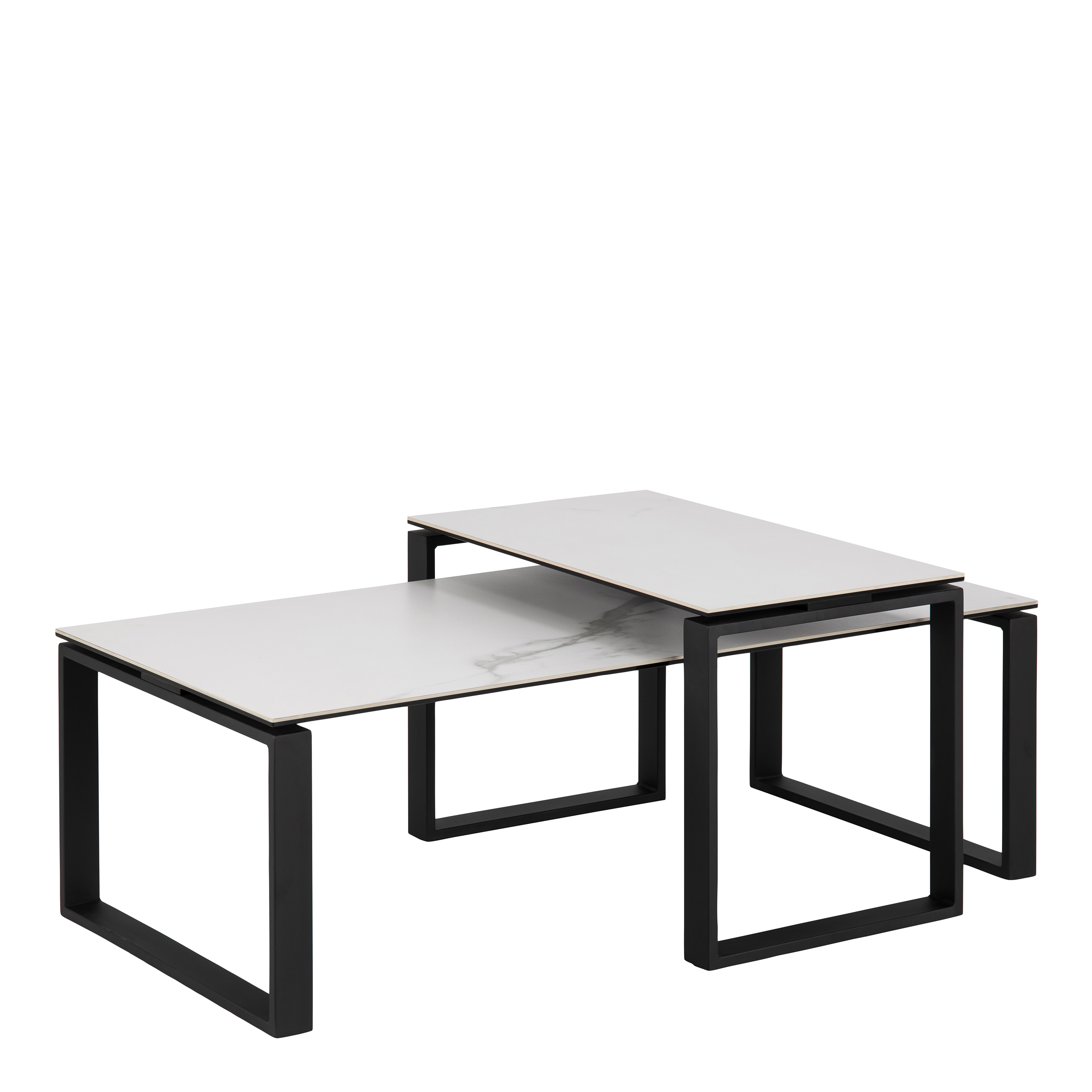 Katrine Coffee Table Set with Marble Effect Top - Rosalind Collection