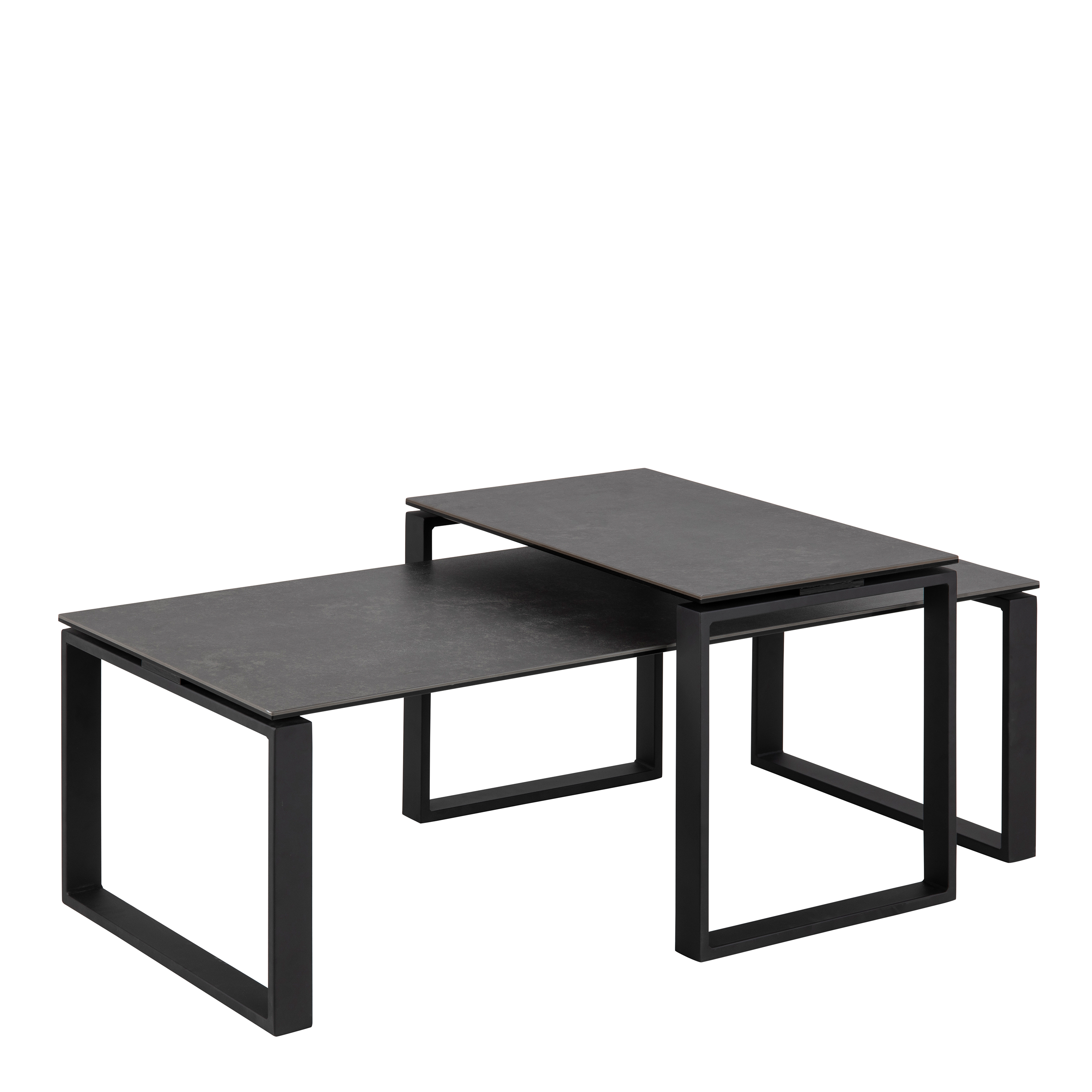 Katrine Coffee Table Set in Black - Rosalind Collection