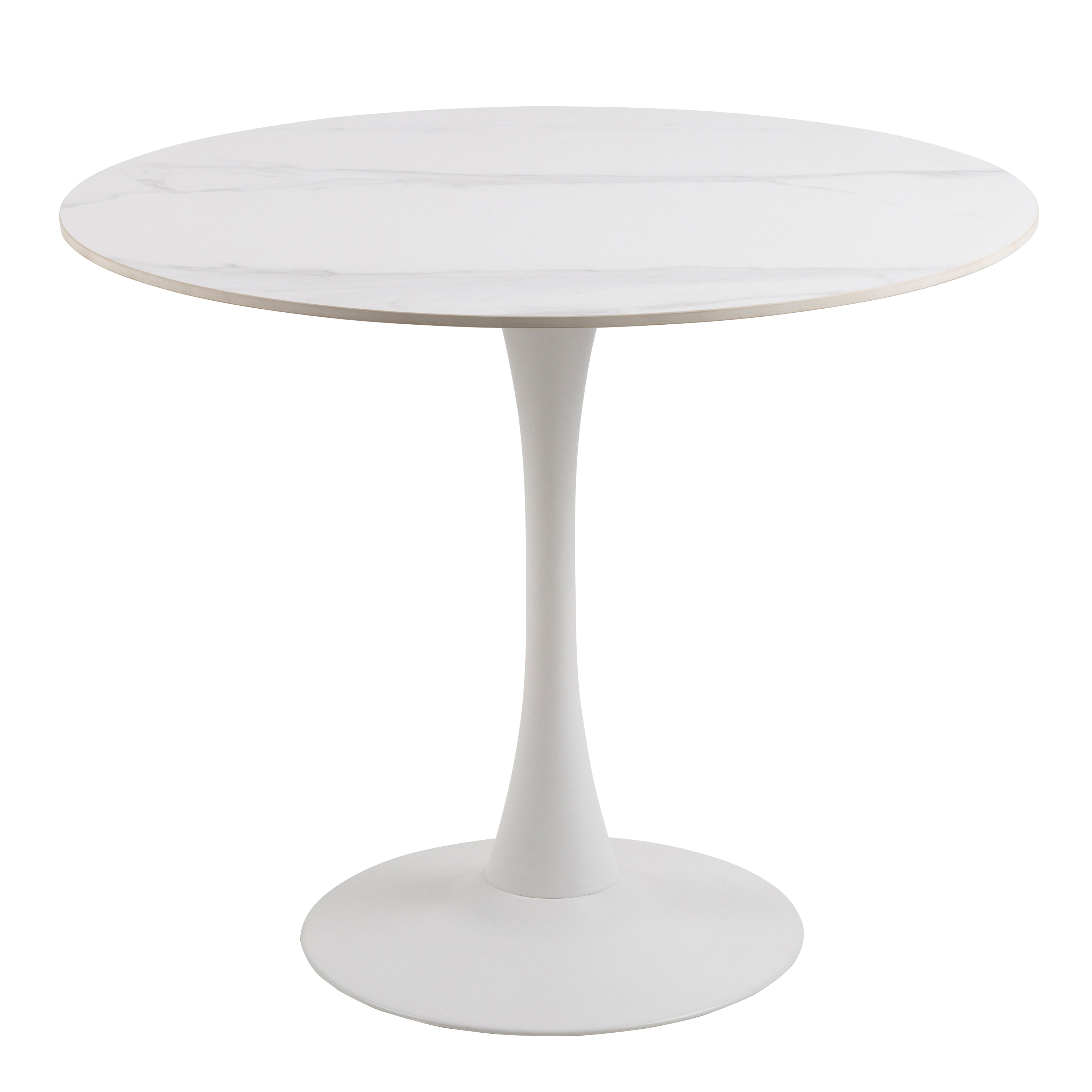 Malta Round Dining Table in White - Rosalind Collection