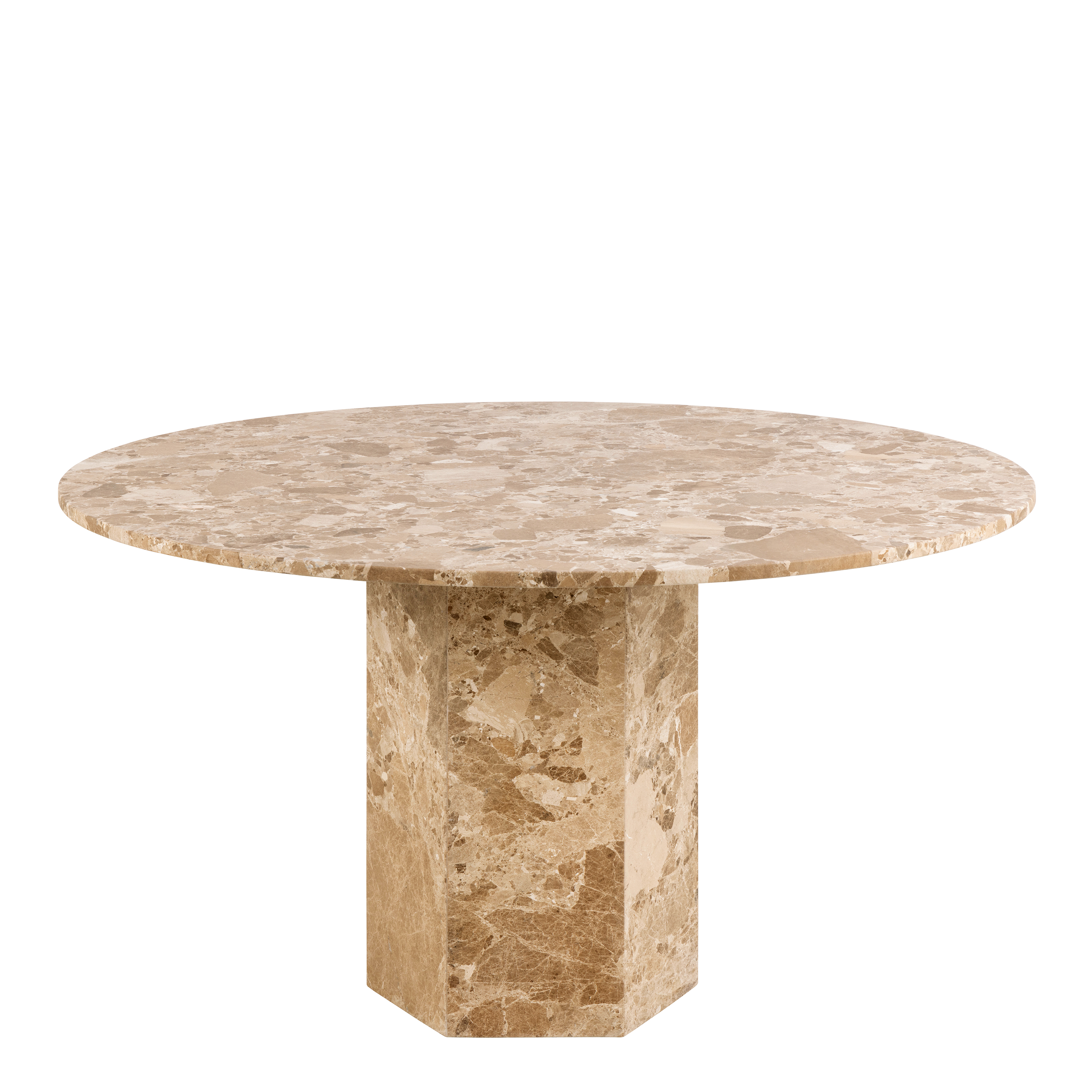 Dining Table - NAXOS Round Dining Table Brown 130cm - Rosalind Collection