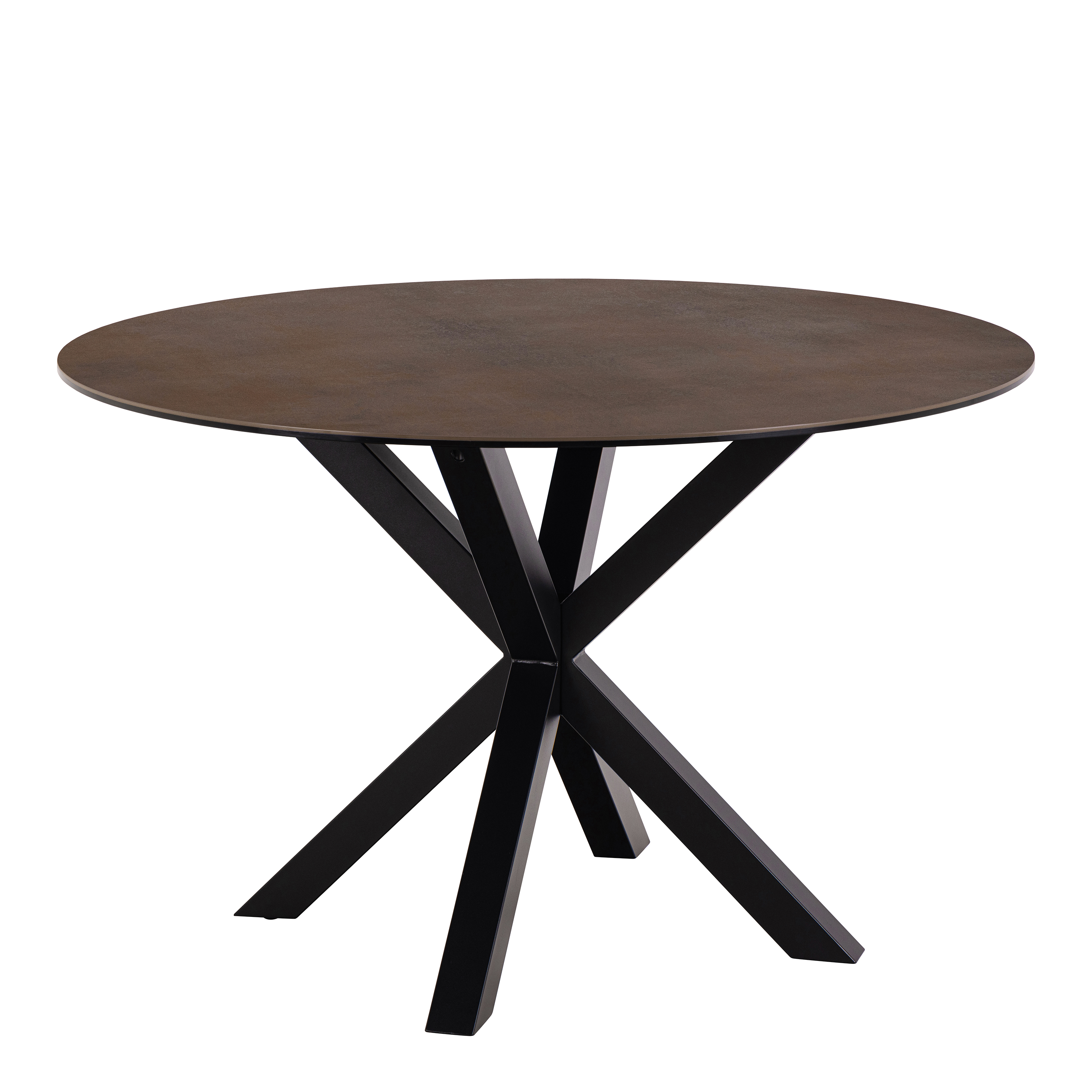 Dining Table - HEAVEN Dining Table Ceramic Rusty Brown Top 119cm - Rosalind Collection