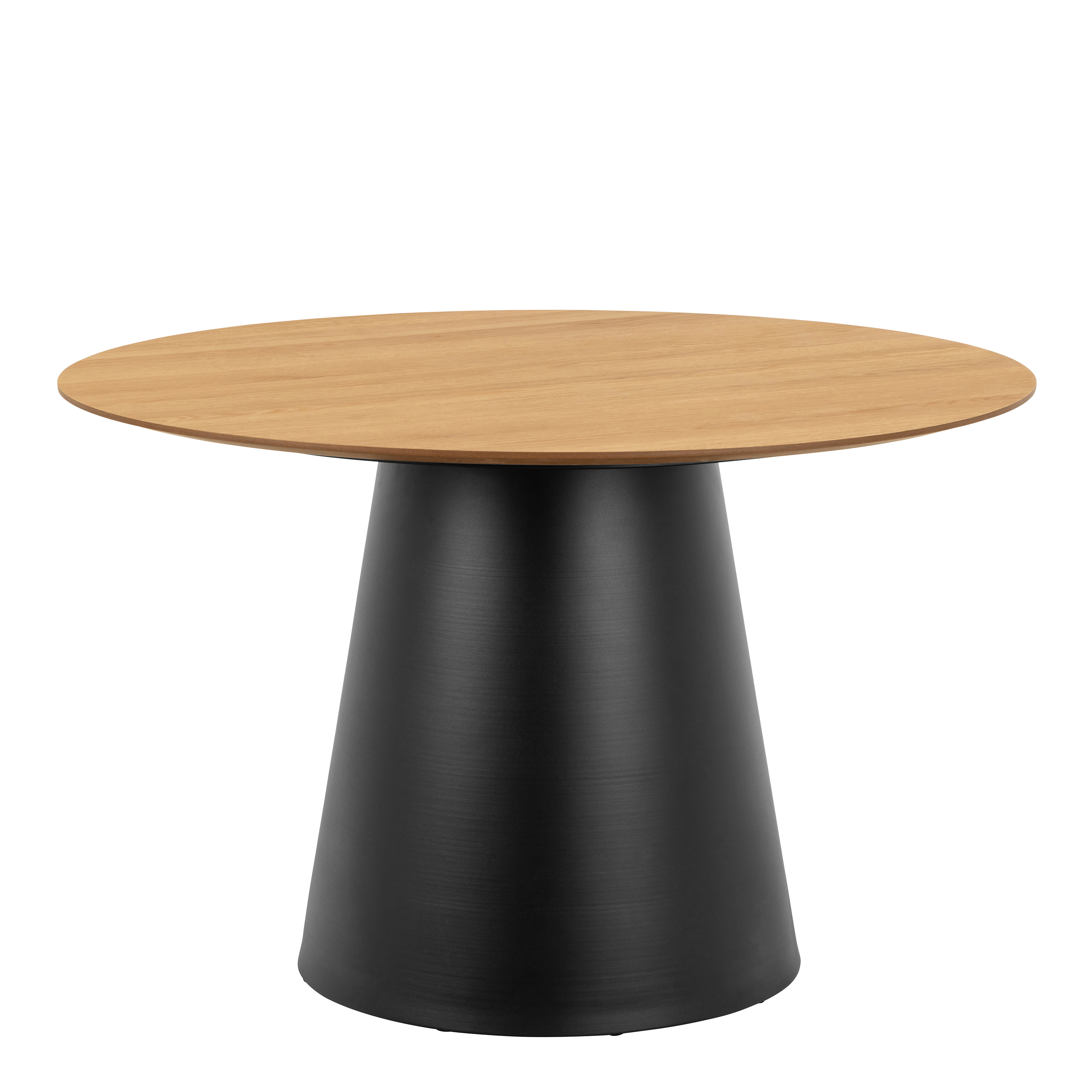 SOIL Round Dining Table in Oak/Black 120x75cm - Rosalind Collection