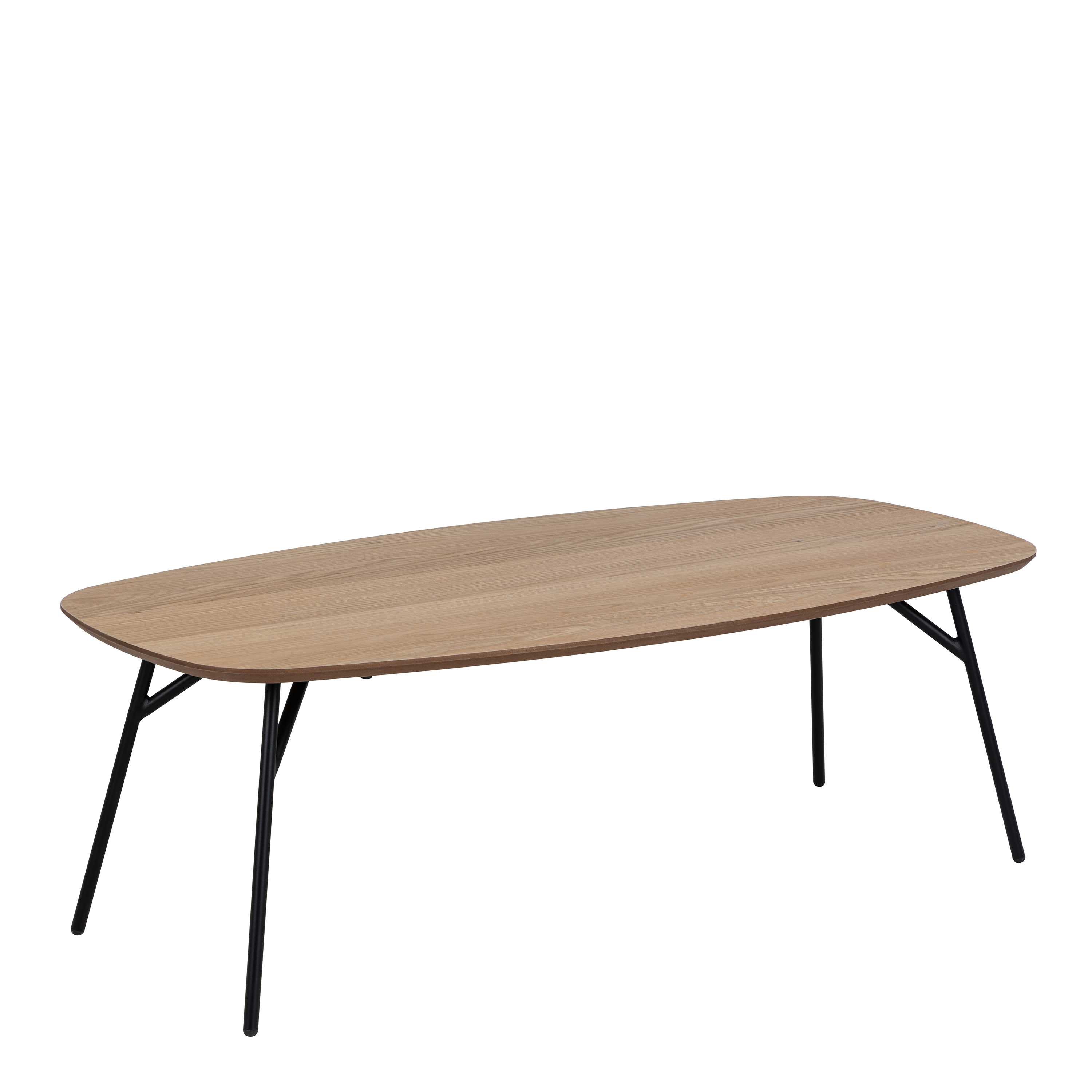 QUARLEN Rectangular Coffee Table in Oak and Matt Black - Rosalind Collection