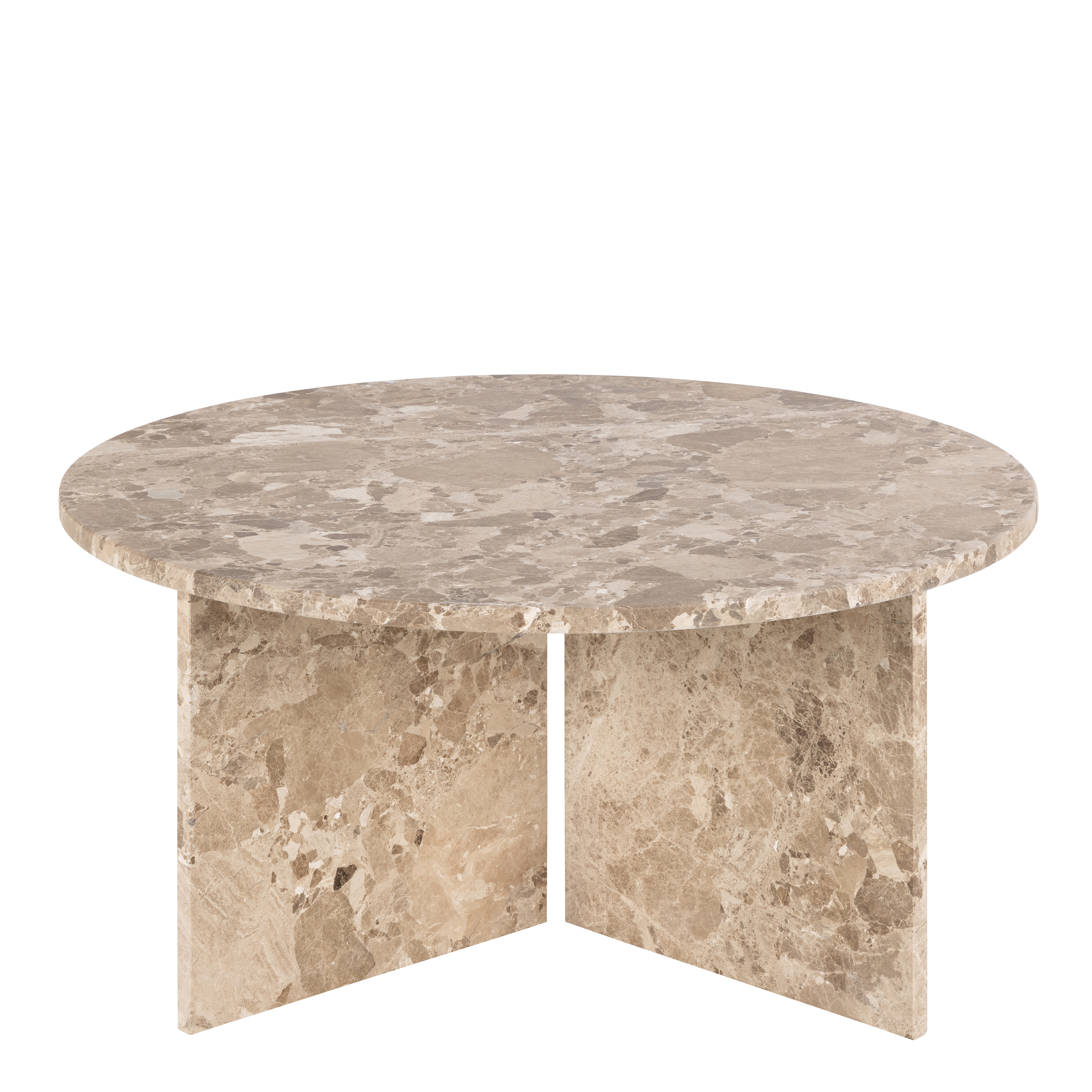 Coffee Table - VEGA Round Coffee Table Brown 90cm - Rosalind Collection