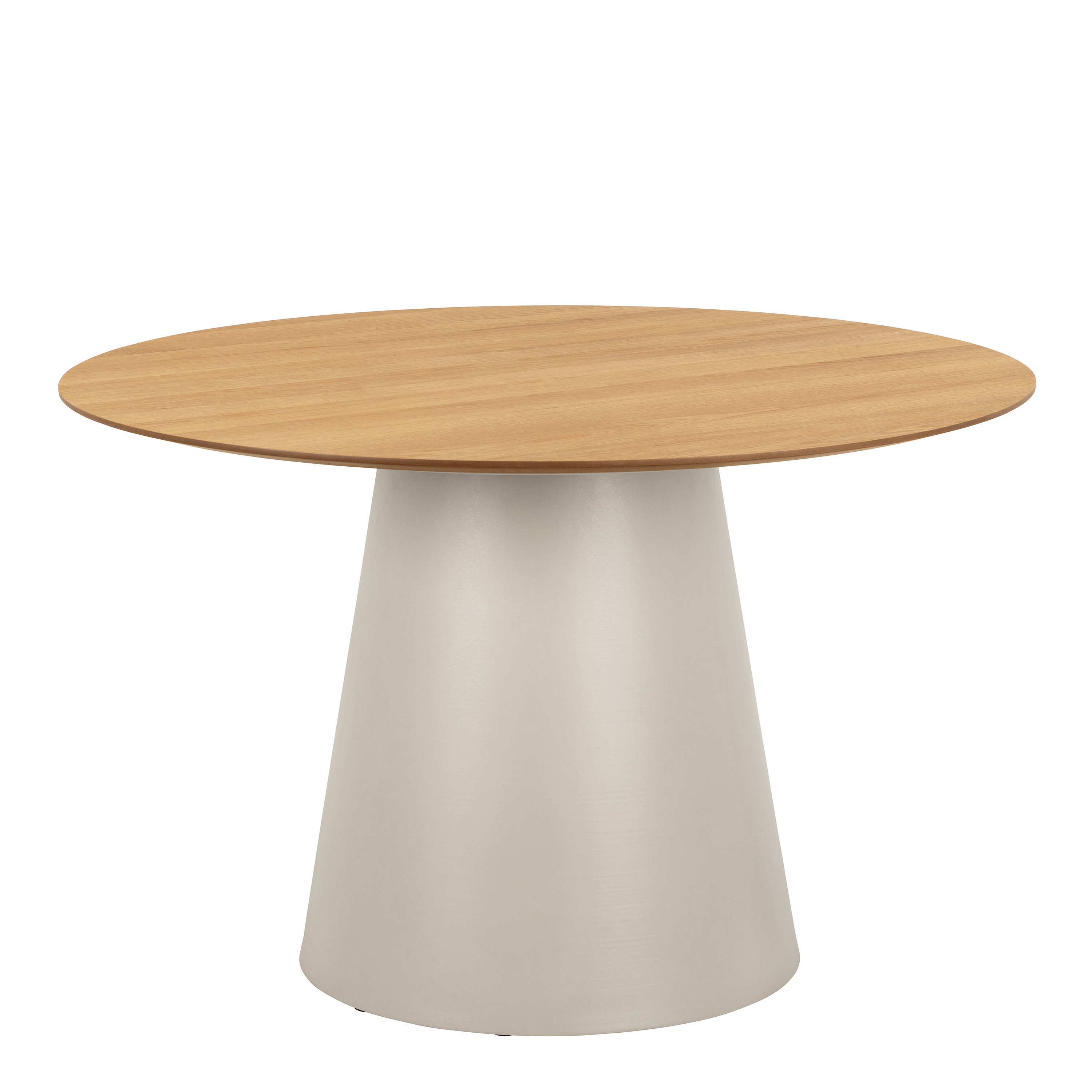 SOIL Round Dining Table in Oak/Grey 120x75cm - Rosalind Collection