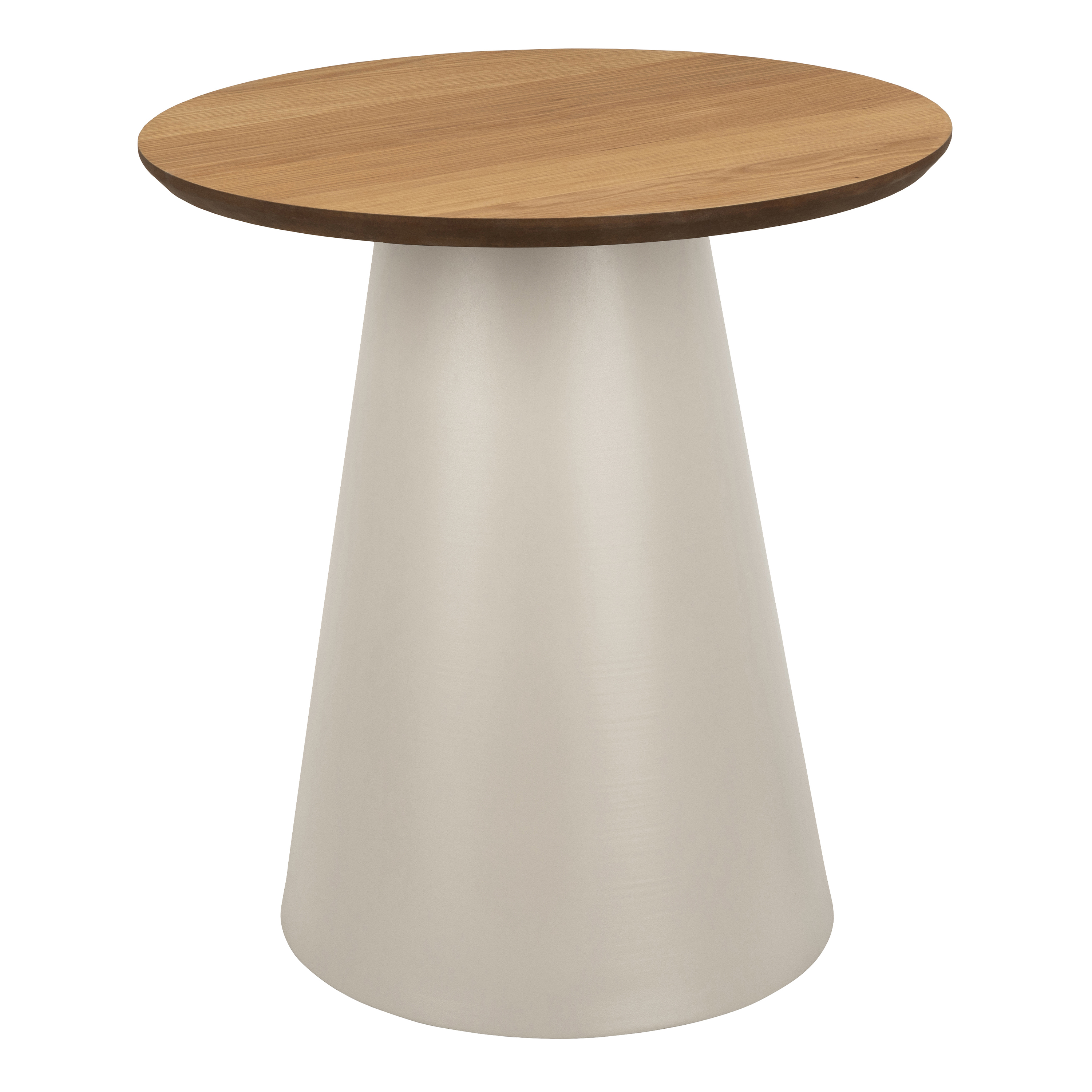 SOIL Round Coffee Table in Oak/Grey 45x48cm - Rosalind Collection