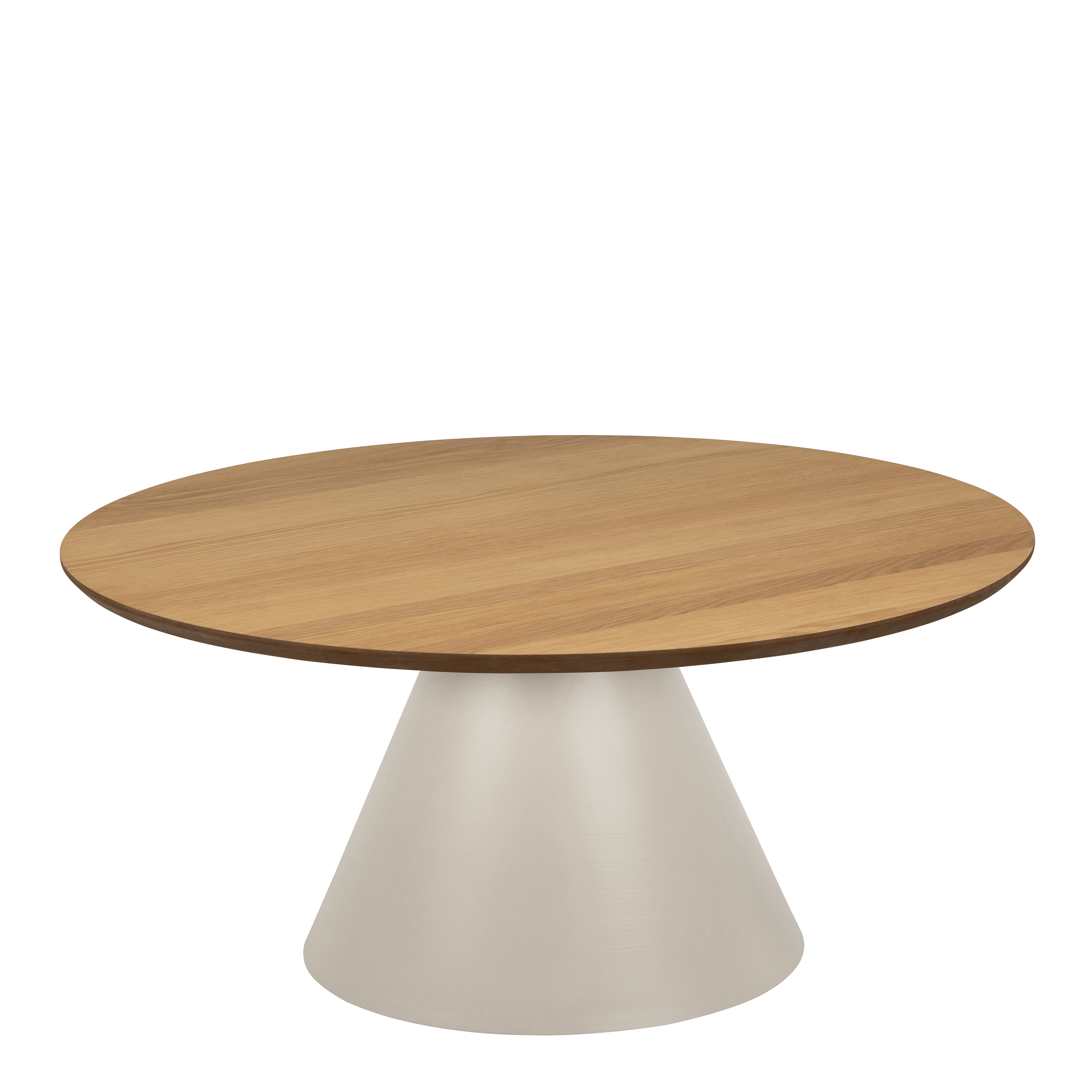 SOIL Round Coffee Table in Oak/Grey 85x40cm - Rosalind Collection
