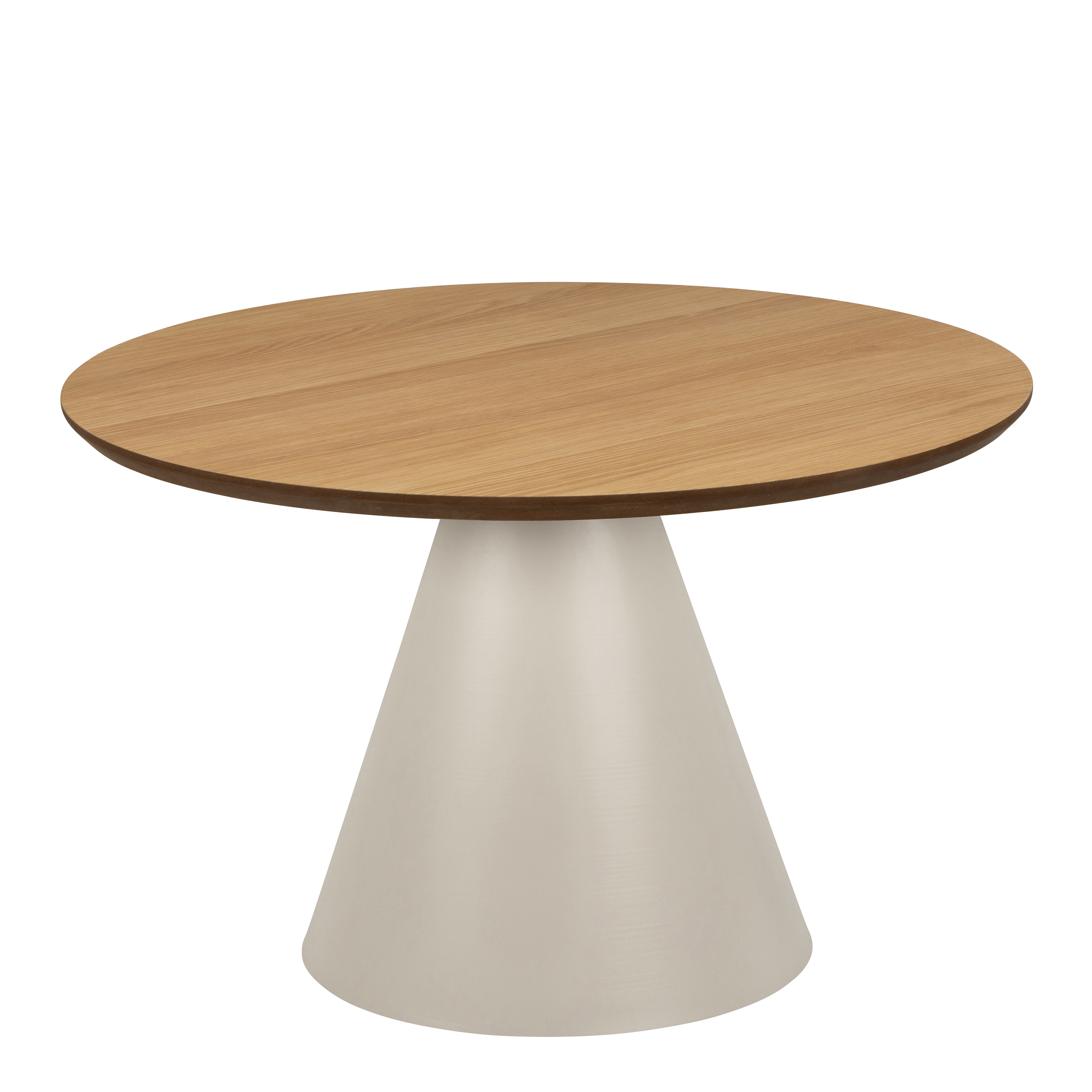 SOIL Low Round Coffee Table in Oak/Grey 65x43cm - Rosalind Collection