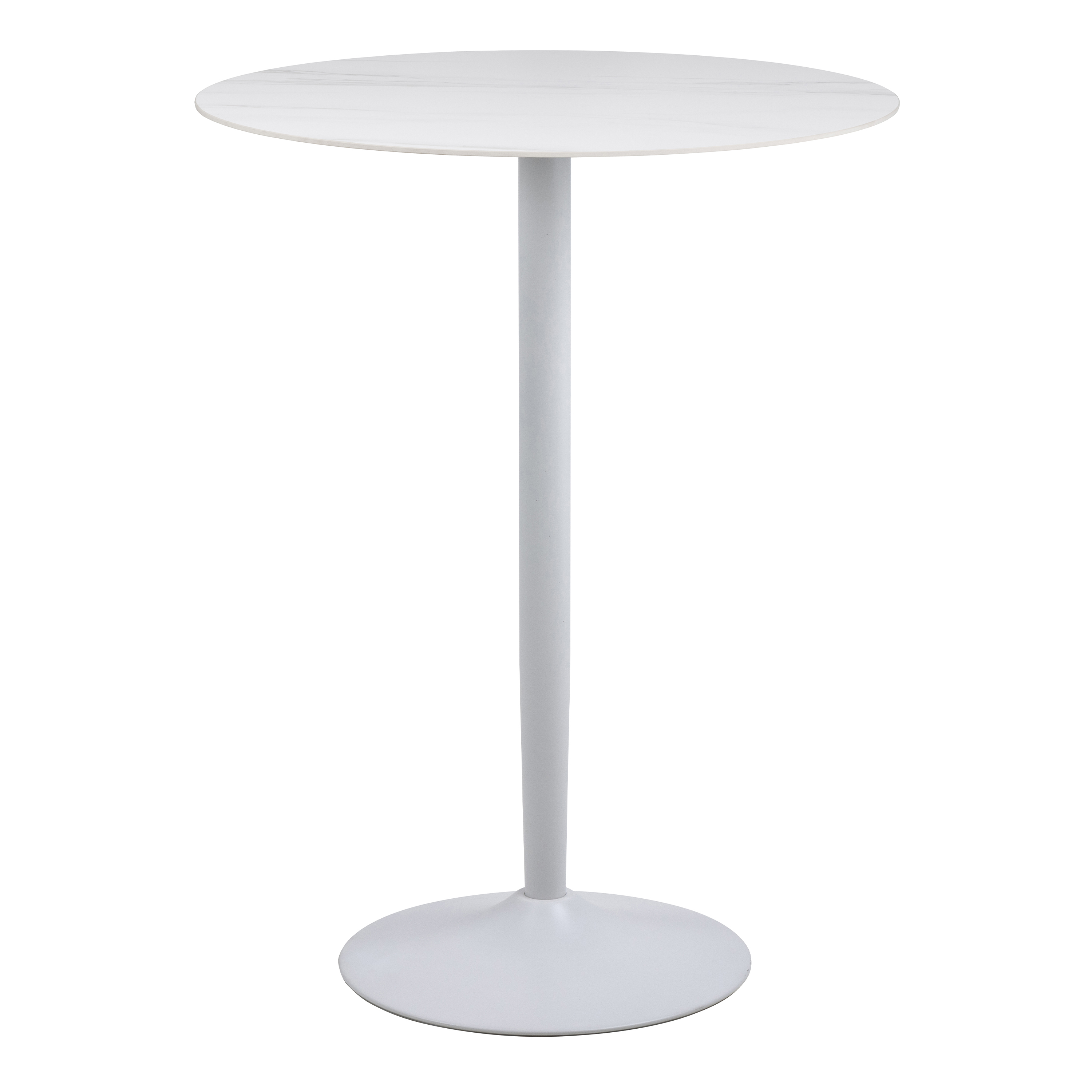 MONA Round Bar Table in Ceramic White - Rosalind Collection