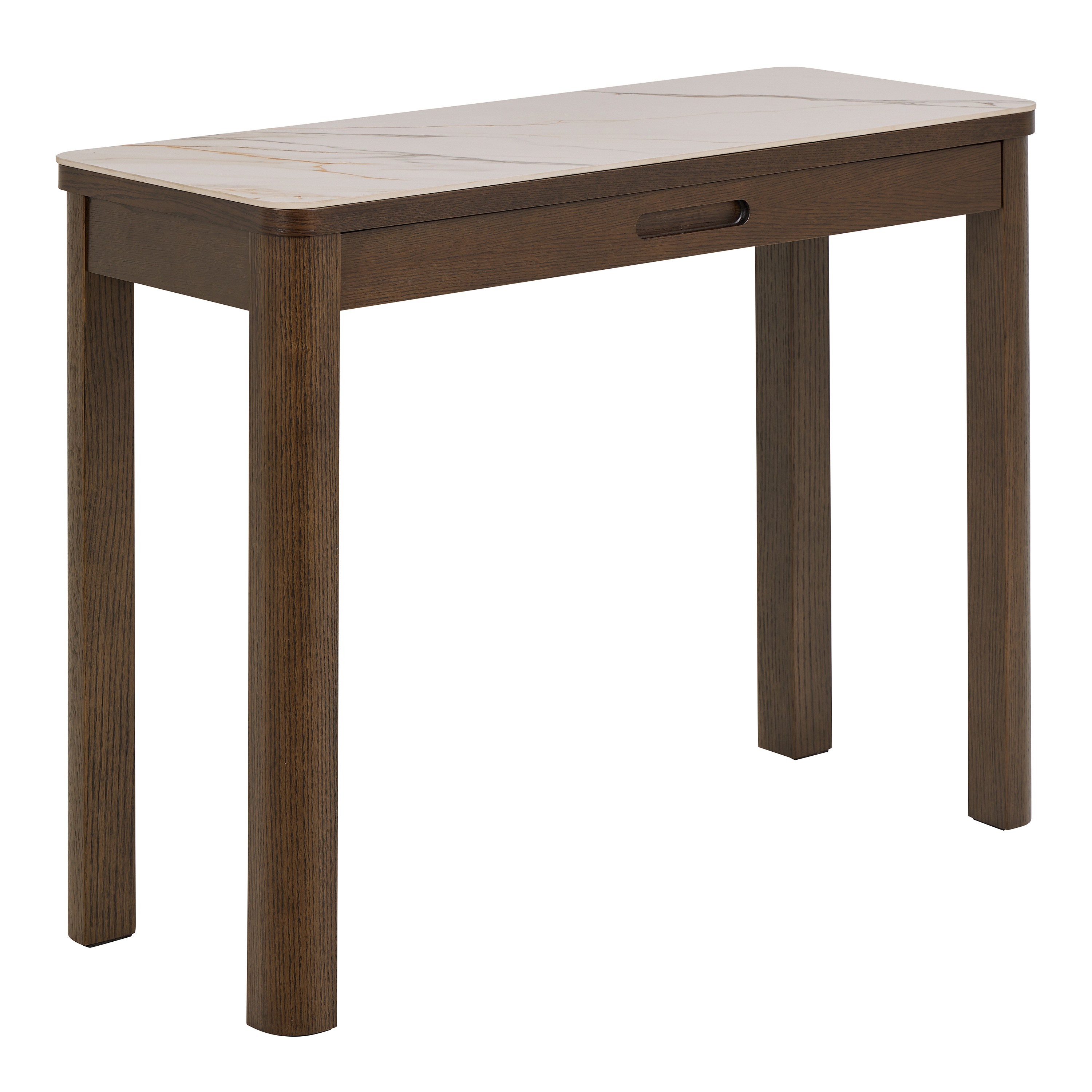 SOUTHA Console Table 1 Drawer in Cream Ceramic - Rosalind Collection