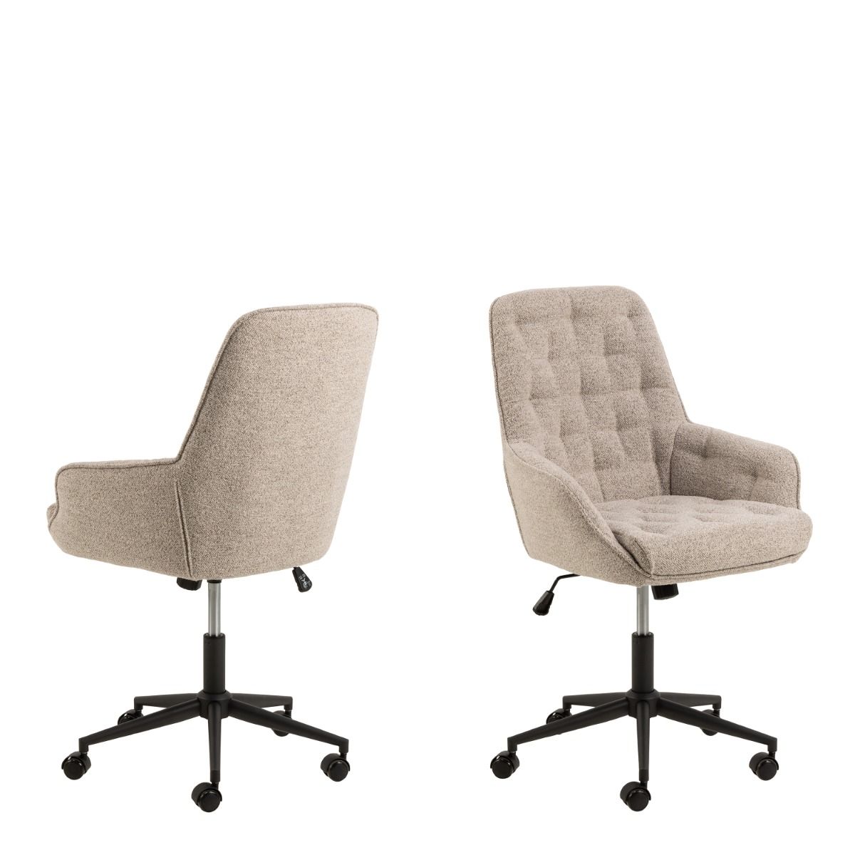 ERYVO Gas Lift Desk Chair in Monza Beige - Rosalind Collection