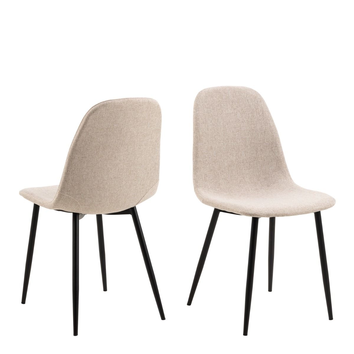 SELORA Dining Chair in Beige Set of 4 - Rosalind Collection
