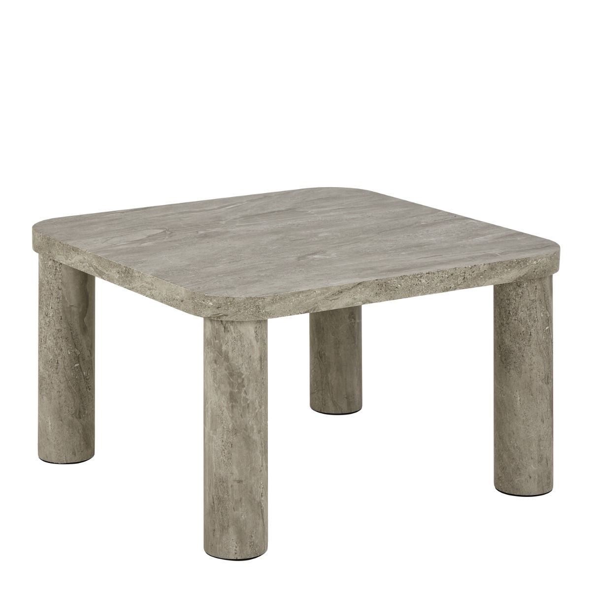 SOLIVA Square Coffee Table in Grey 60 x 60 cm - Rosalind Collection