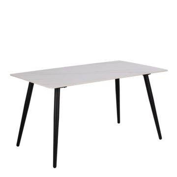 WISE Ceramic Dining Table Brown/Black - Rosalind Collection