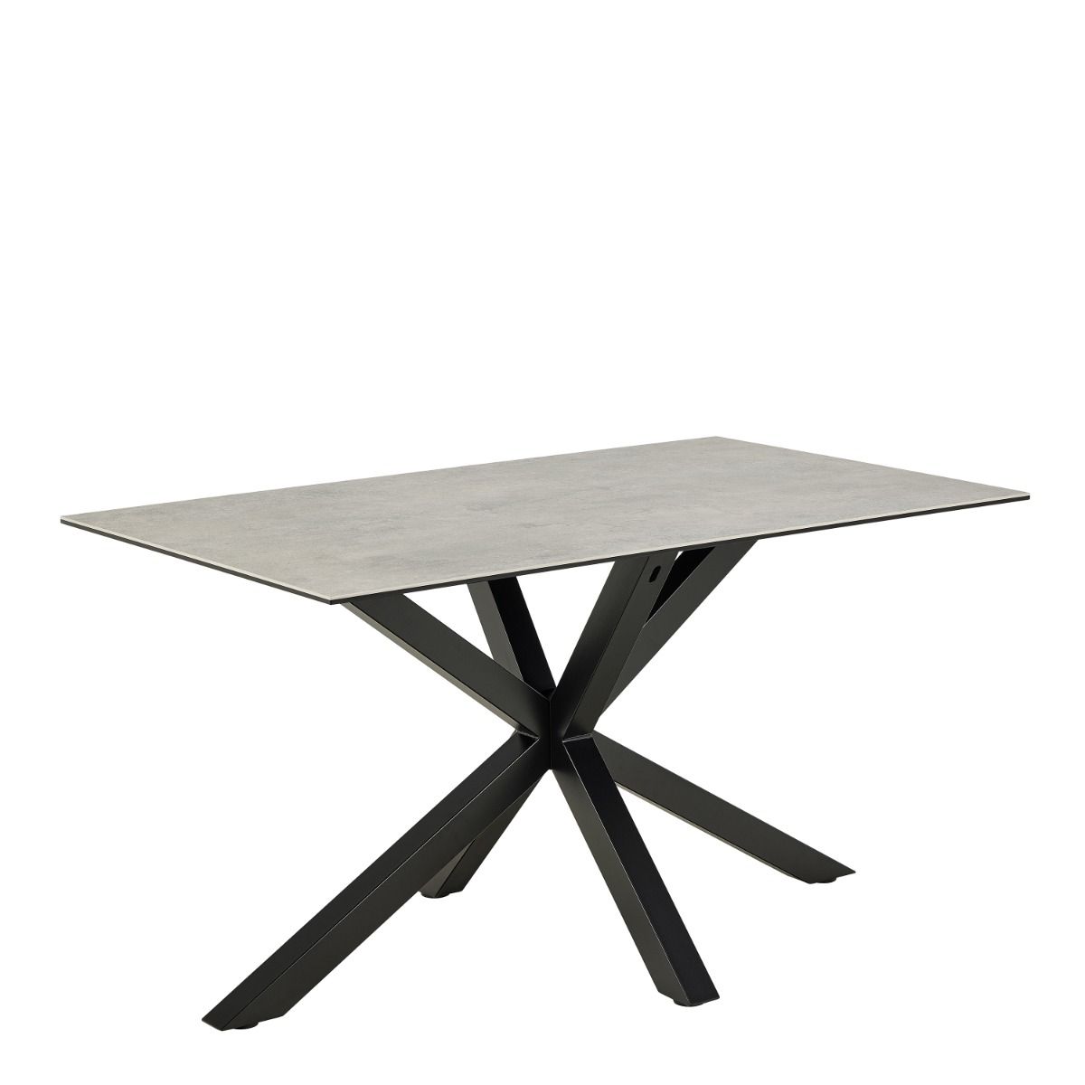 FUMES Dining Table with Ceramic Grey Top 135cm - Rosalind Collection