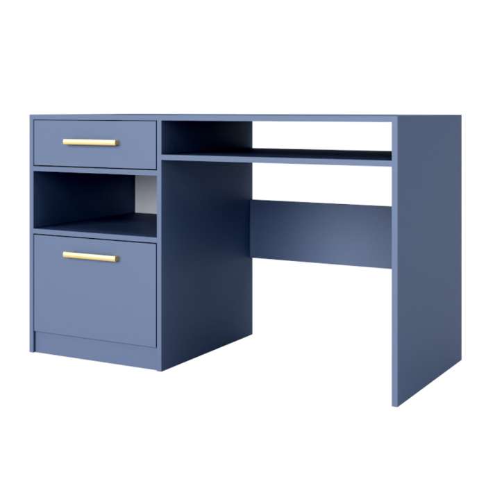 BARNSLEY Wooden Office Computer Desk - Blue - Avellino & Wells