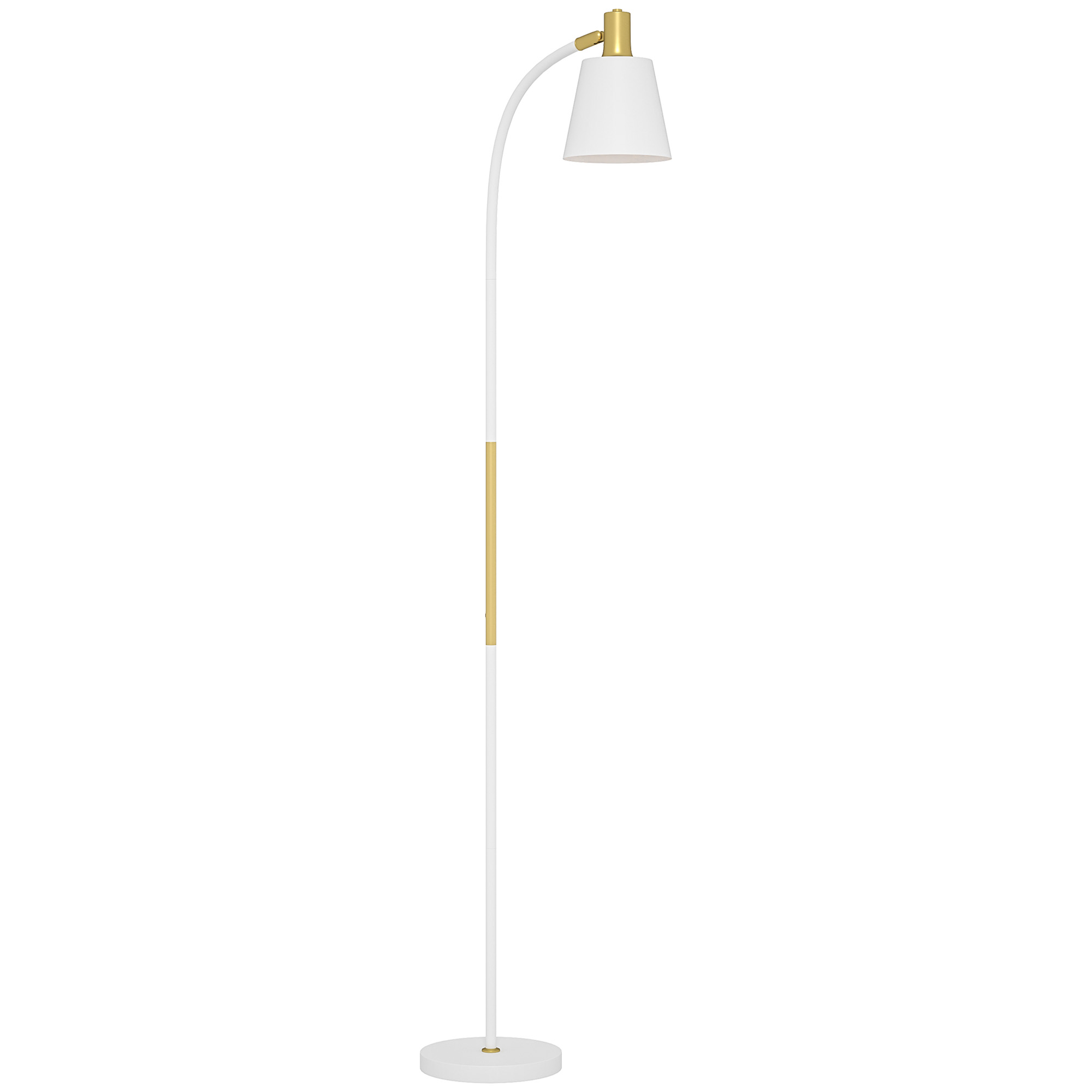 HERON Floor Lamp for Living Room Spotlight Reading Standing Lamp White - Life Essentials