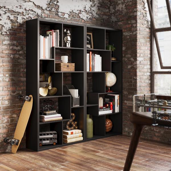 Westwood Multifunctional Shelving Unit - Black - Leeds Plywood
