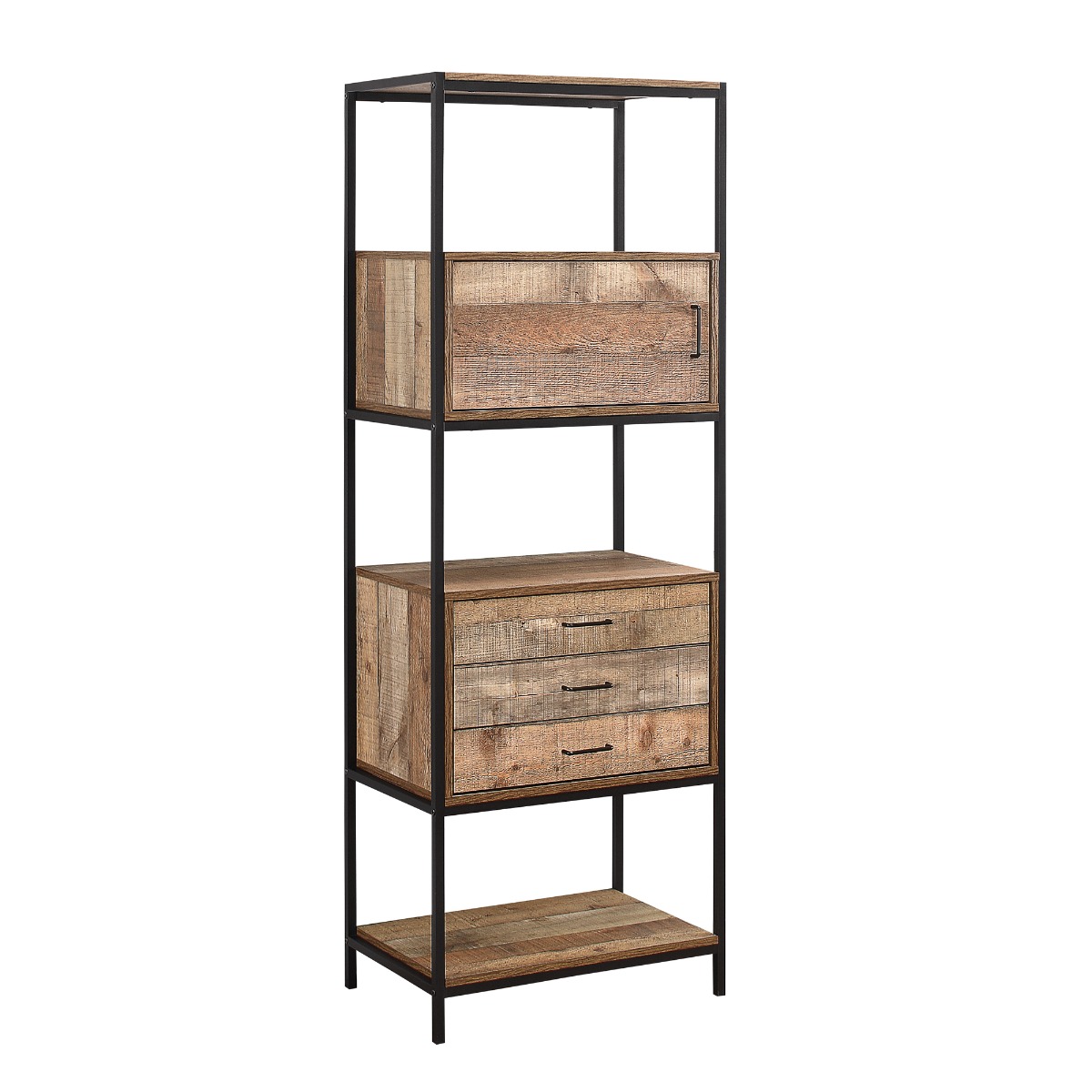 Birlea Urban Rustic 3 Drawer Shelving Unit - Birlea Essentials
