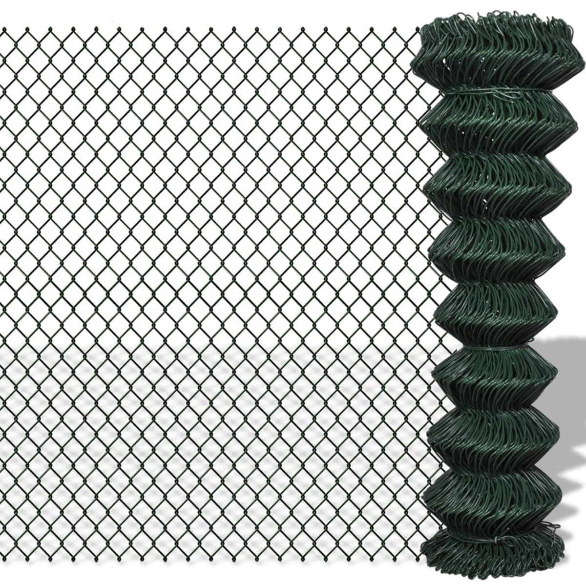Chain Link Fence Steel 1,5x25 m Green - Unbeatable Bargains