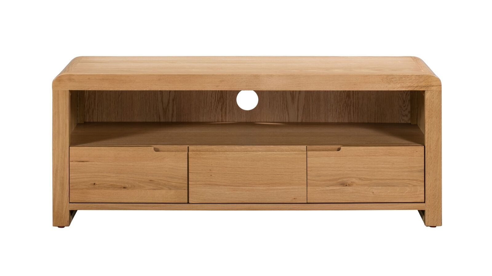Curve 3-Drawer TV Unit - Oak - JB Collections