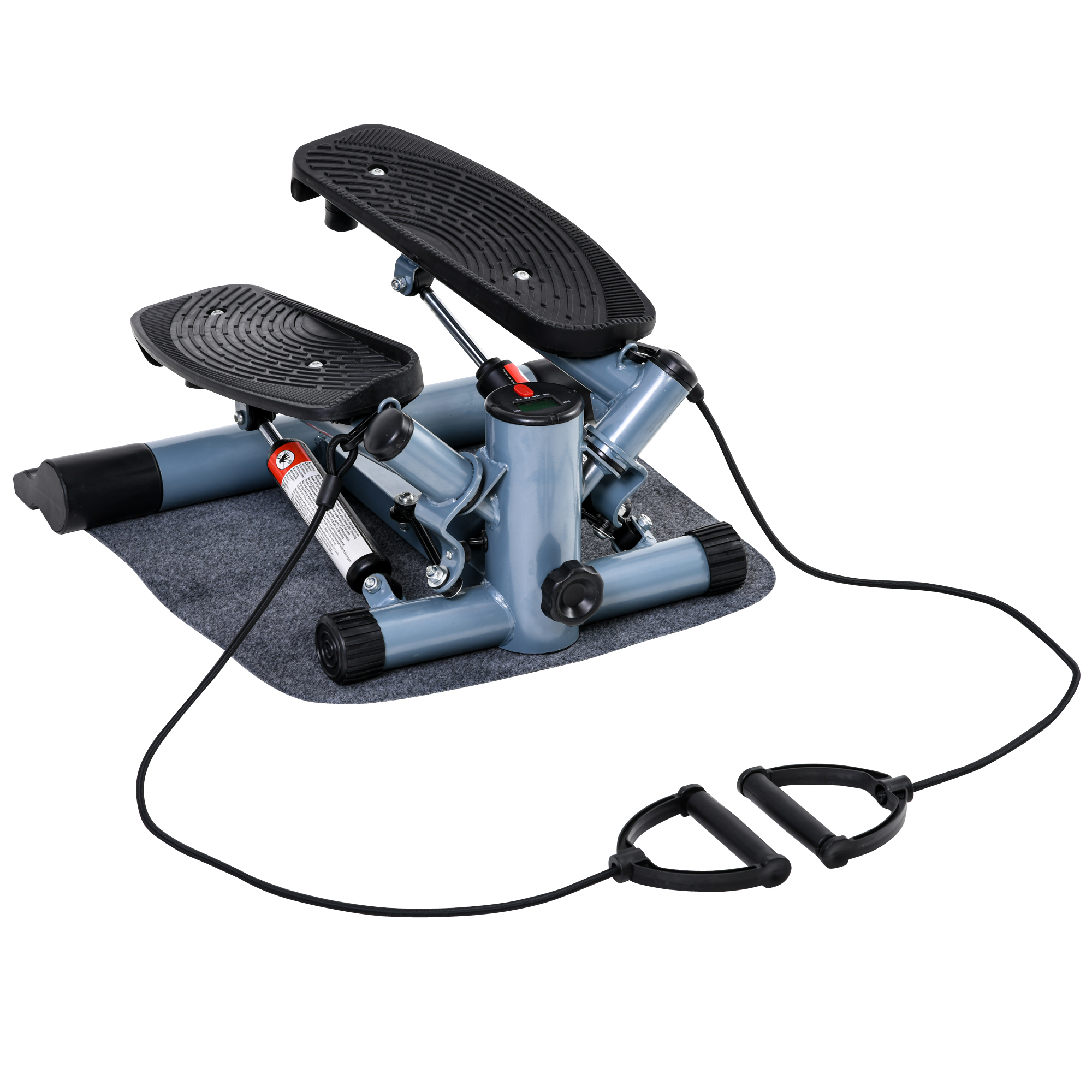 Mini Stepper W/Arm Cord-Black/Silver Grey - Life Essentials