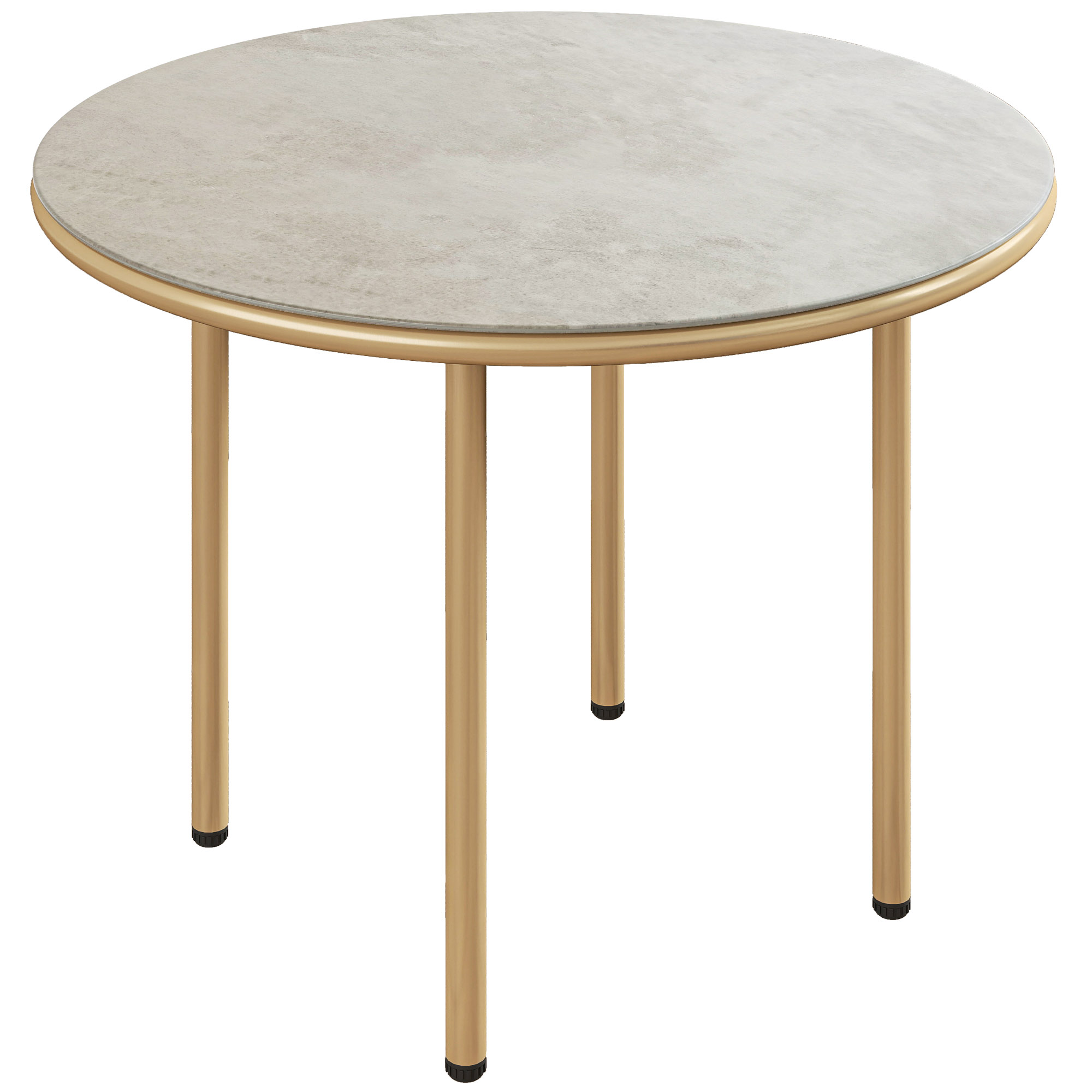 SUNVISTA Round Coffee Table Modern End Side Table Beige - Life Essentials