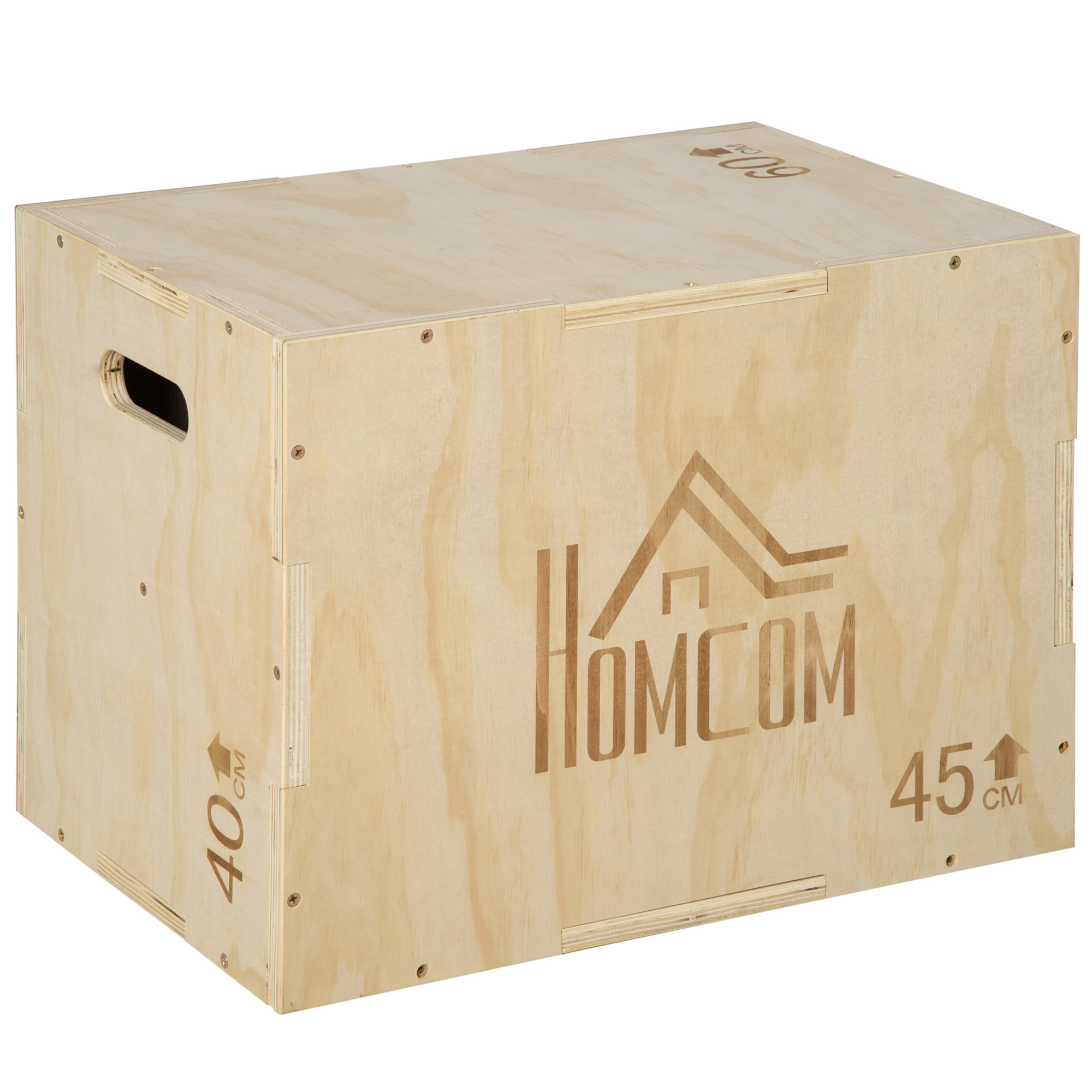 HERON 3 in 1 Wooden Plyo Box Plyometric Jump Box Natural - Life Essentials