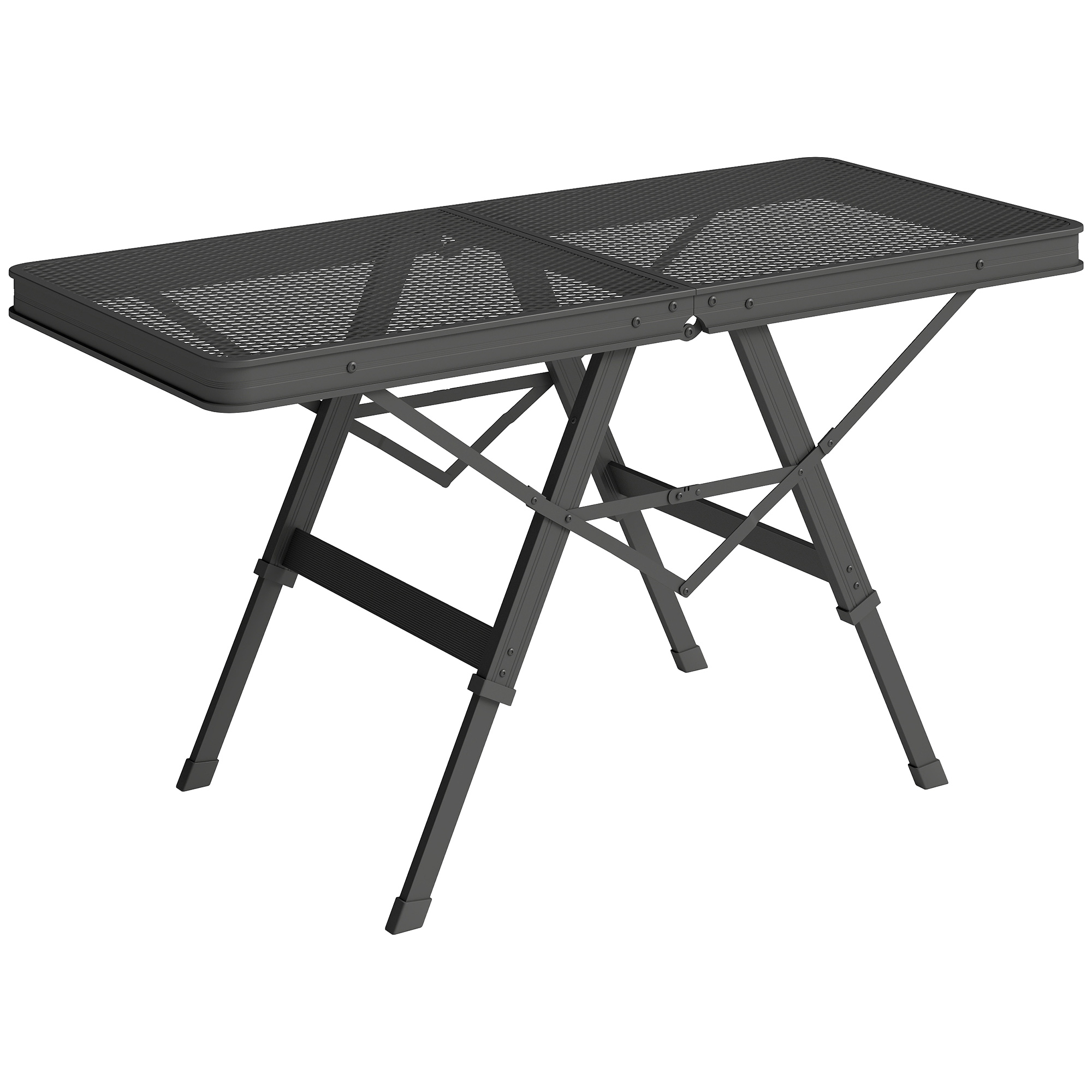SUNVISTA 3 ft Folding Camping Table w, Adjustable Heights Portable Lightweight Black - Life Essentials