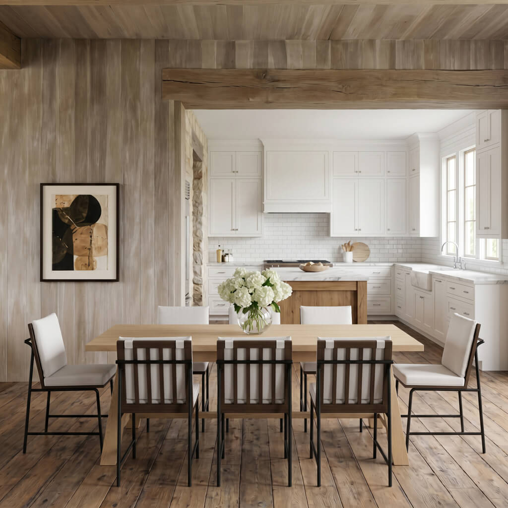 BEAUMONT Wooden Dining Table - Latte - Leeds Plywood