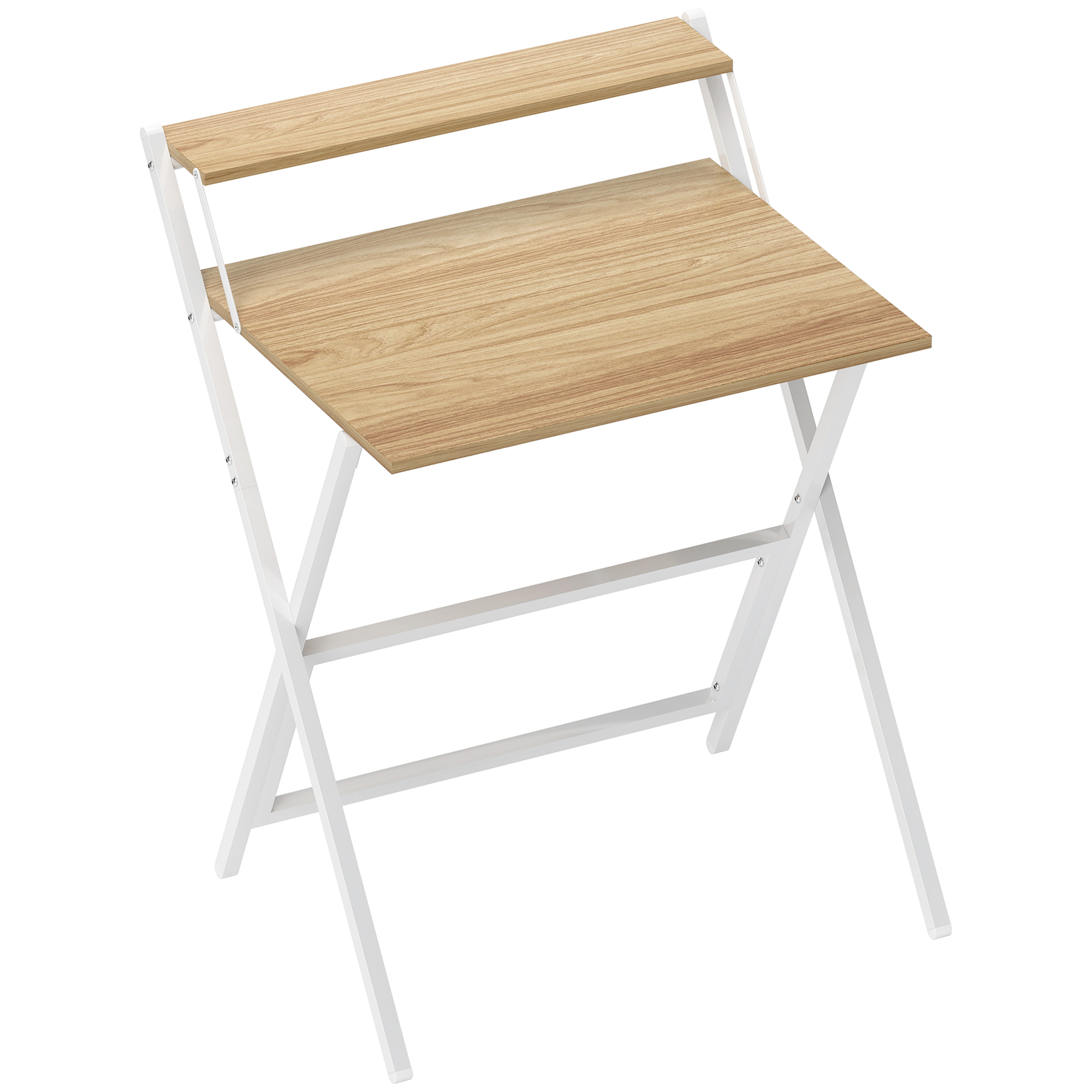 HERON 70 cm Folding Computer Desk Natural Wood Finish - Life Essentials