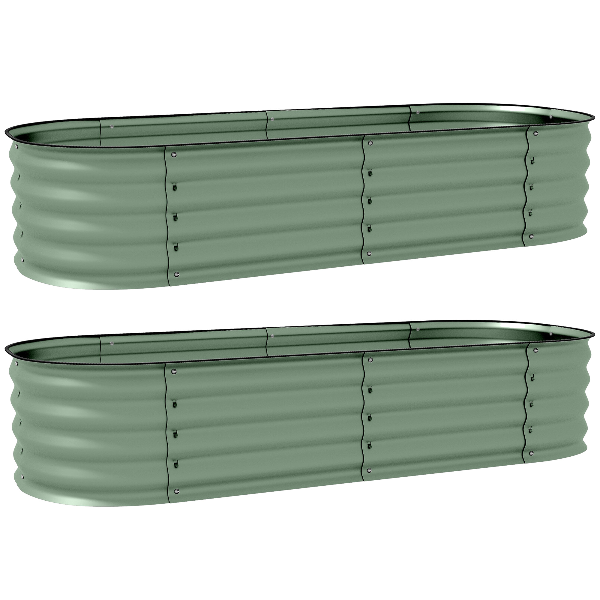 SUNVISTA Raised Garden Bed Metal Planter Box Green - Life Essentials