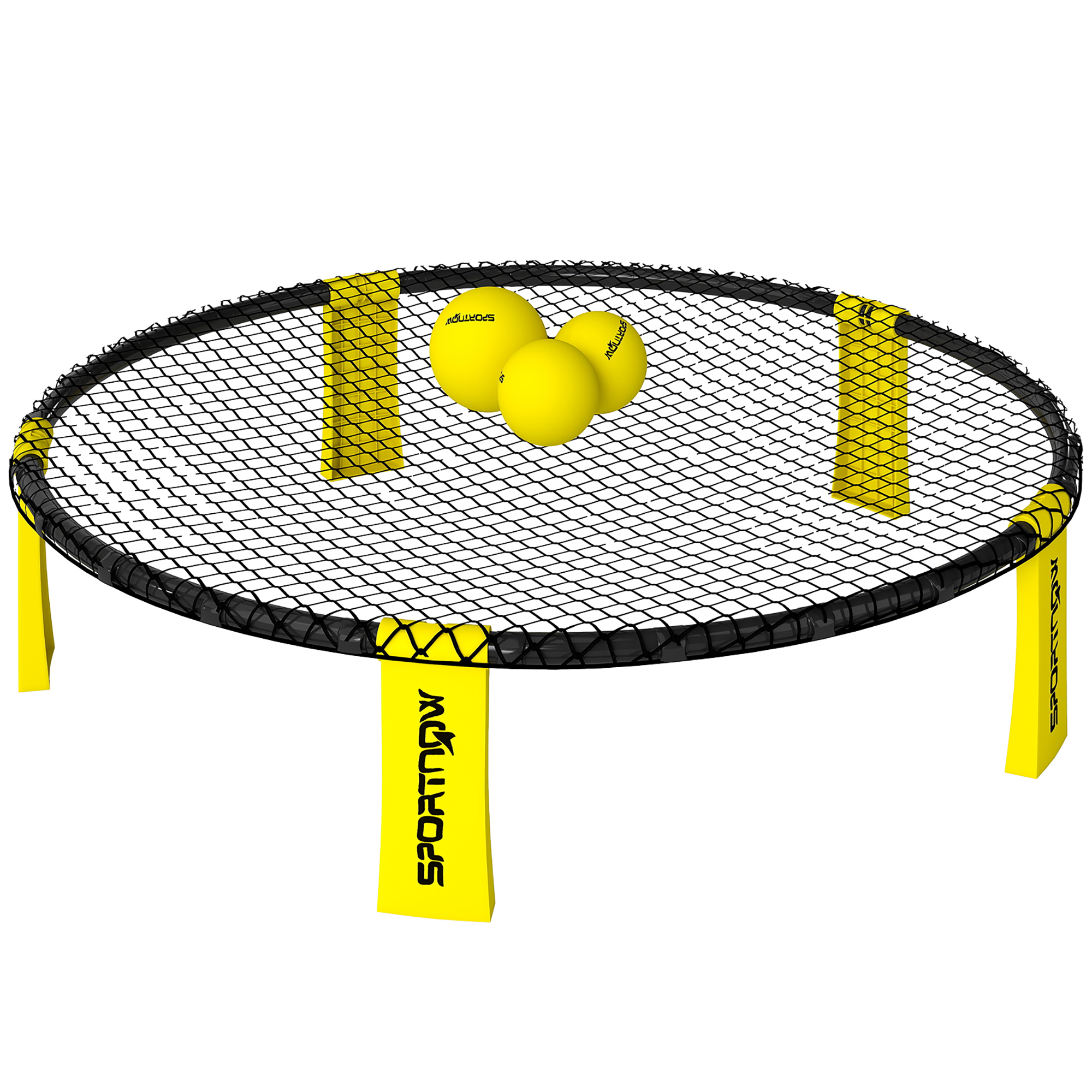SPORTEDGE Spike Ball Set Mini Beach Games Set Yellow - Life Essentials