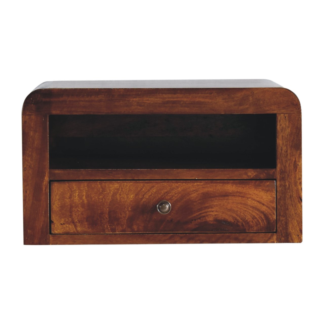 LIPARI Chestnut 1 Drawer Wall Mounted Nightstand - Beasley & Sons