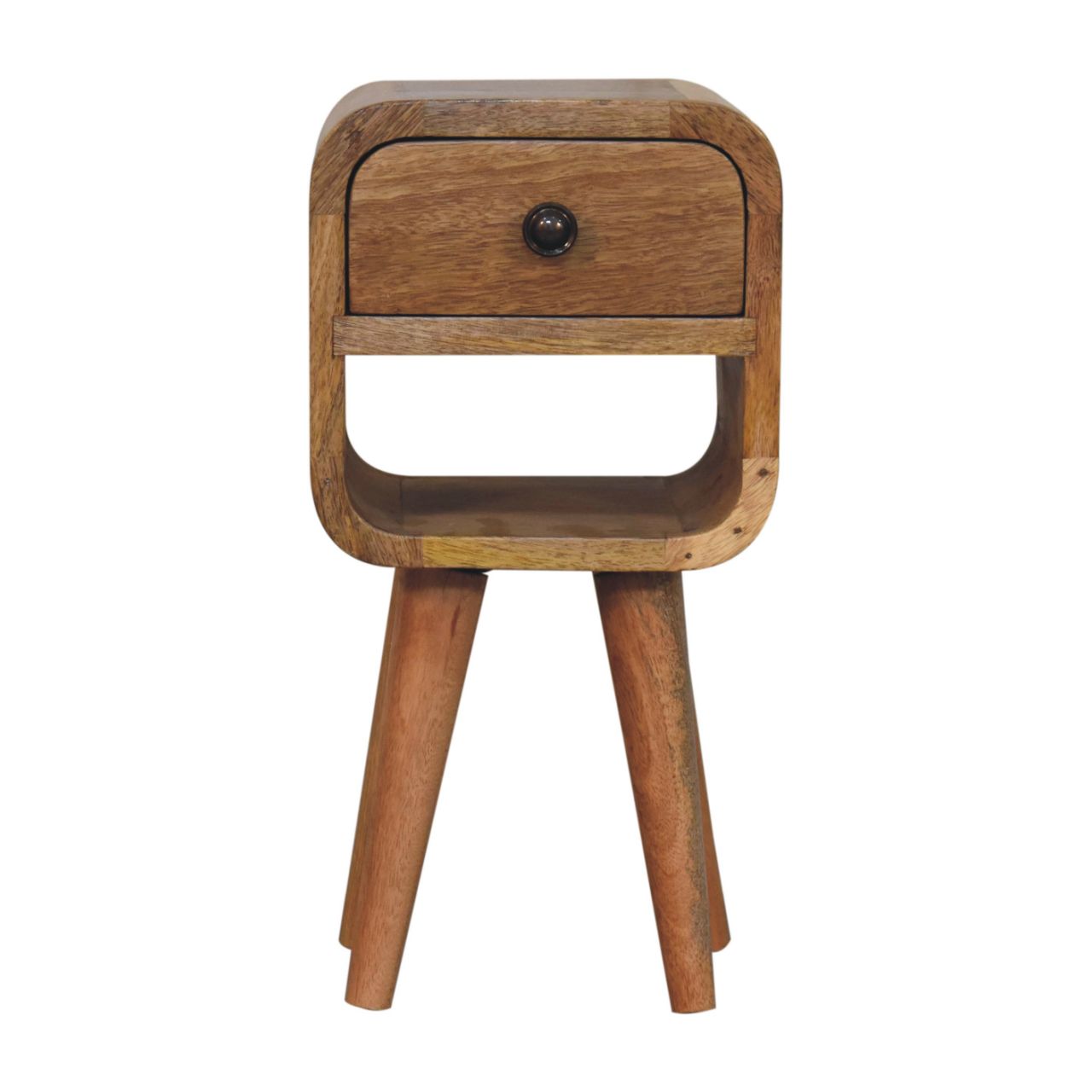 CROMER Extra Mini Oak-ish Curve Lower Bedside - Beasley & Sons