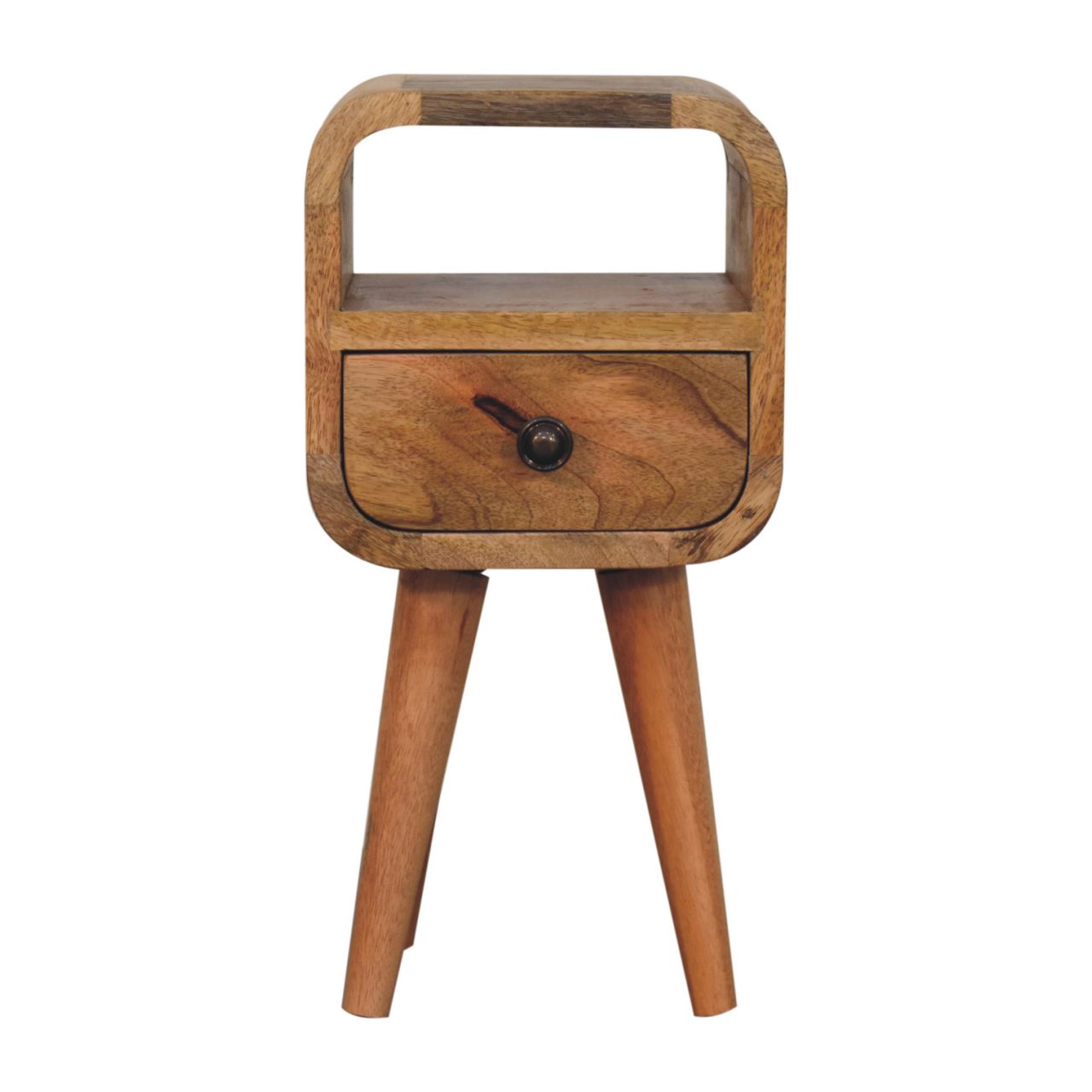 CROMER Extra Mini Oakish Curve Open Slot Bedside - Beasley & Sons