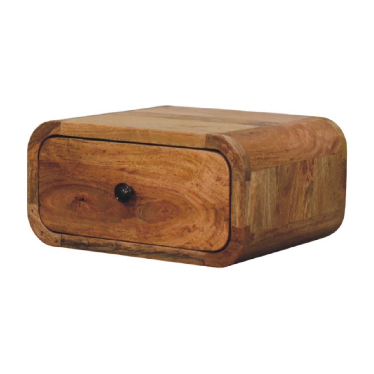 RAGUSA Mini Wall-Mounted Oak-ish 1 Drawer Nightstand - Beasley & Sons