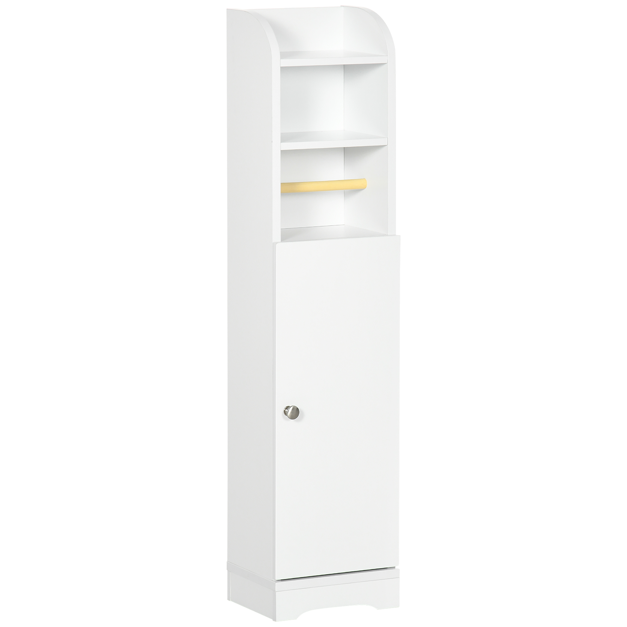 KANSAS Multi Storage Narrow Bathroom Cabinet White - Life Essentials