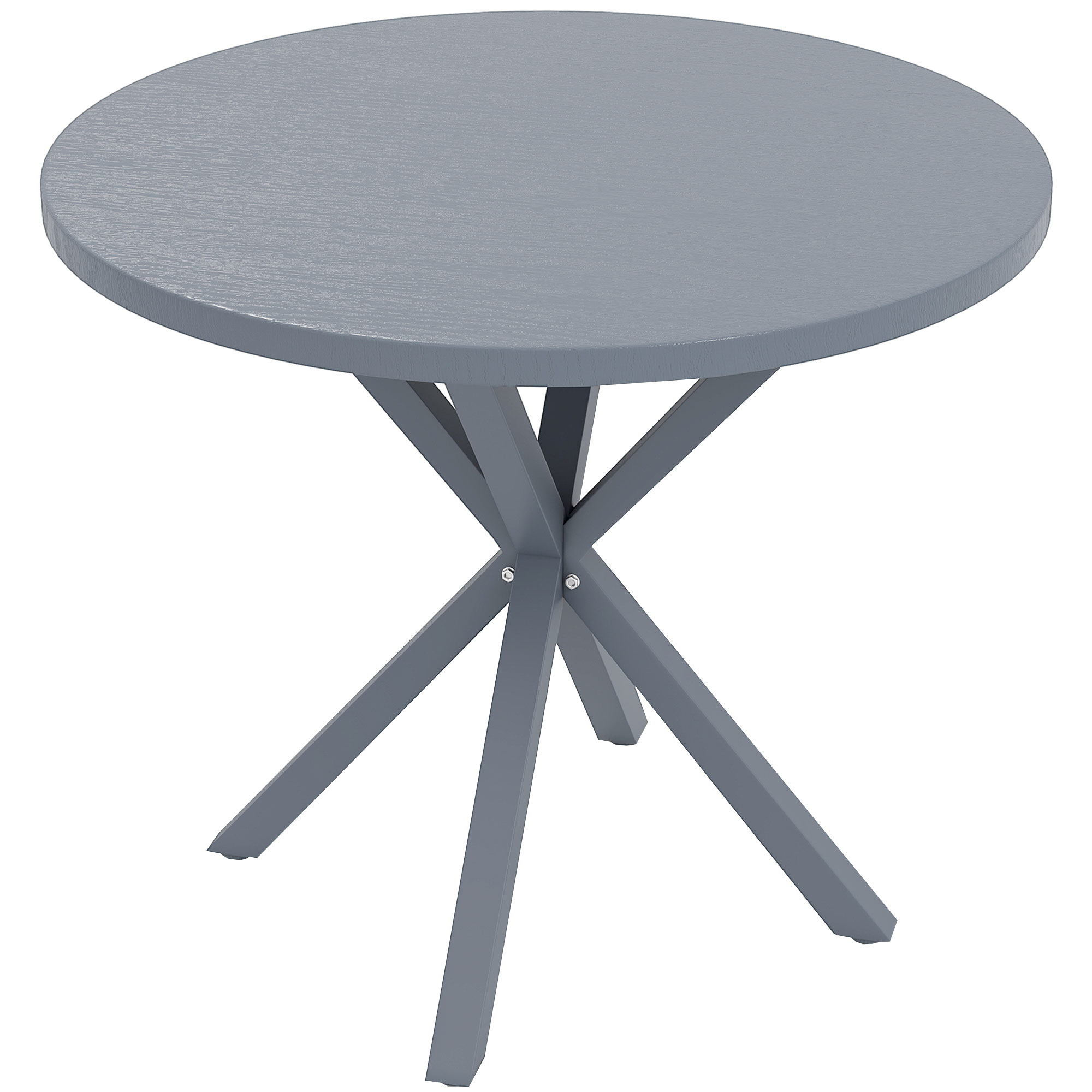 SUNVISTA Garden Table Round Outdoor Dining Table Dark Grey - Life Essentials