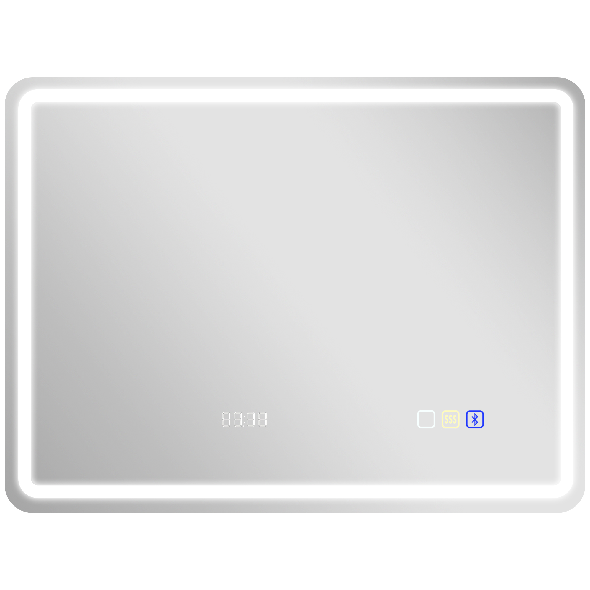 HERON 60 x 80 cm Bluetooth LED Bathroom Mirror Silver Tone - Life Essentials