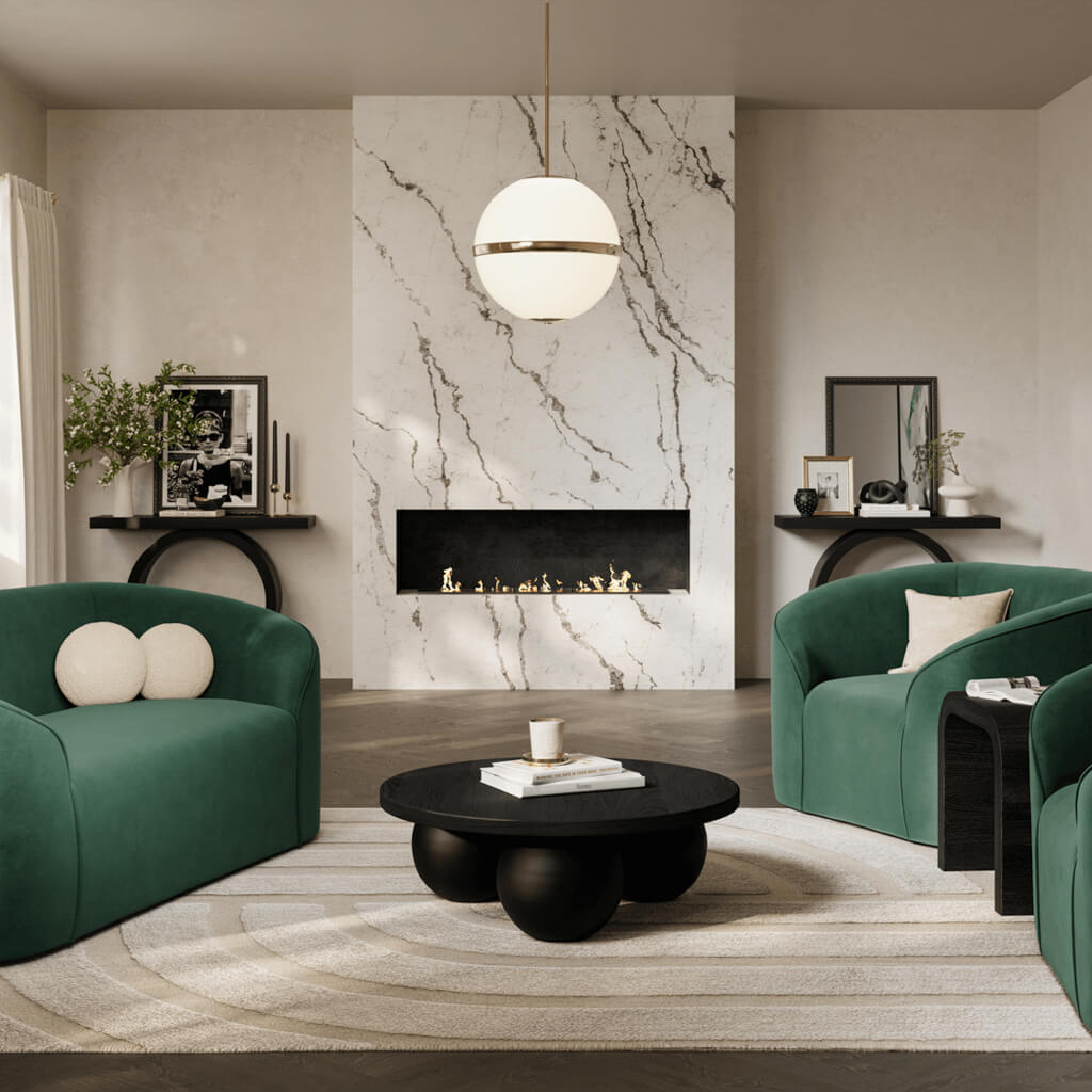 KENVORA Bendcrete Coffee Table - Black - Leeds Plywood