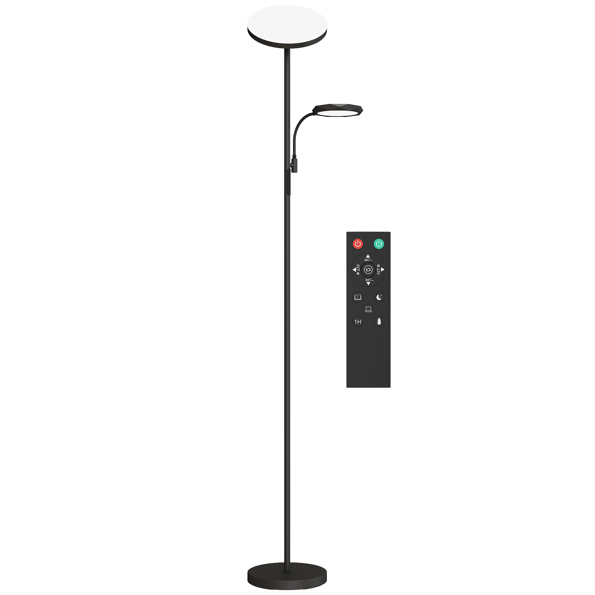 HERON LED Floor Lamp Stepless Dimmable Standing Lamp Mother and Child White - Life Essentials