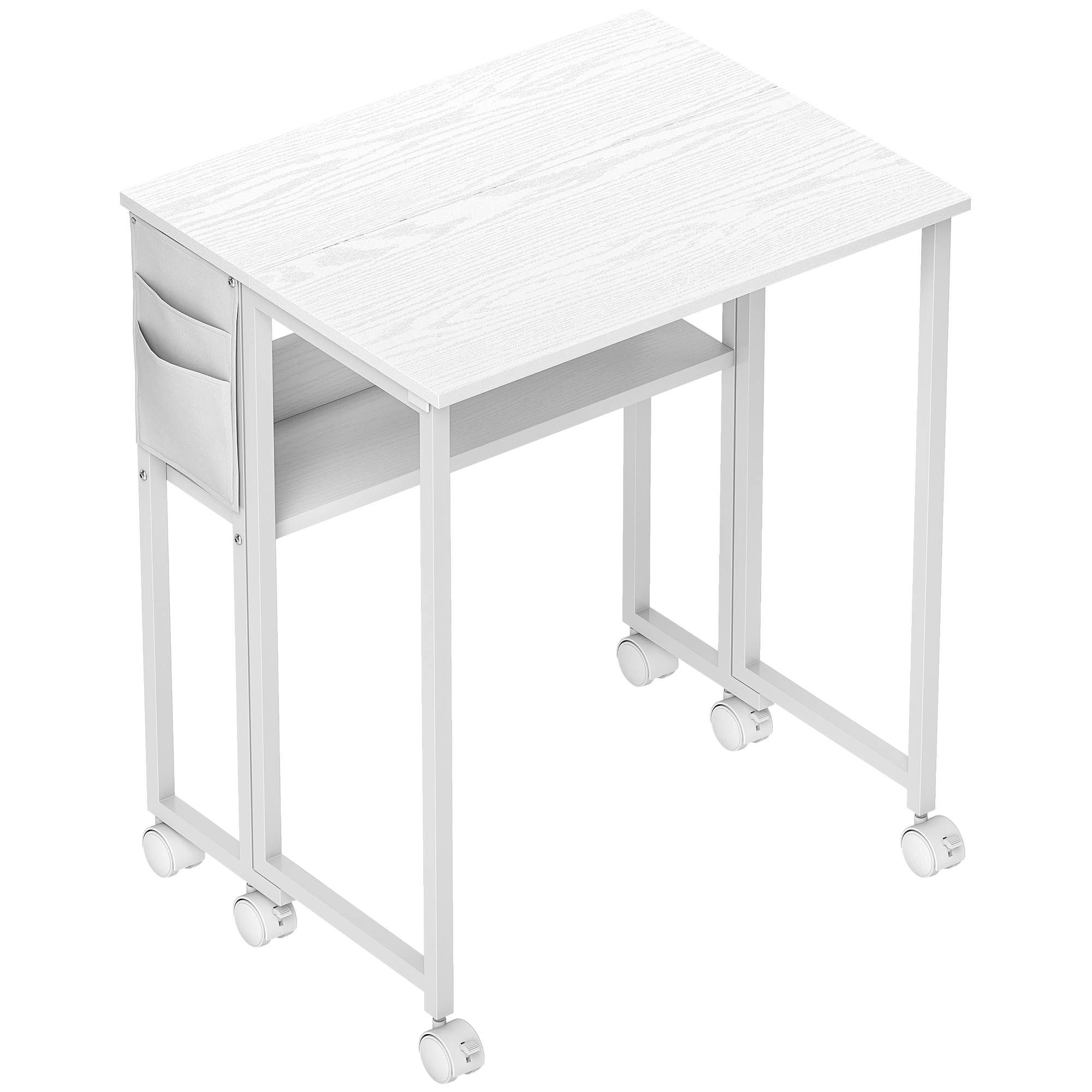 HERON 63 cm Drop Leaf Writing Work Desk White - Life Essentials
