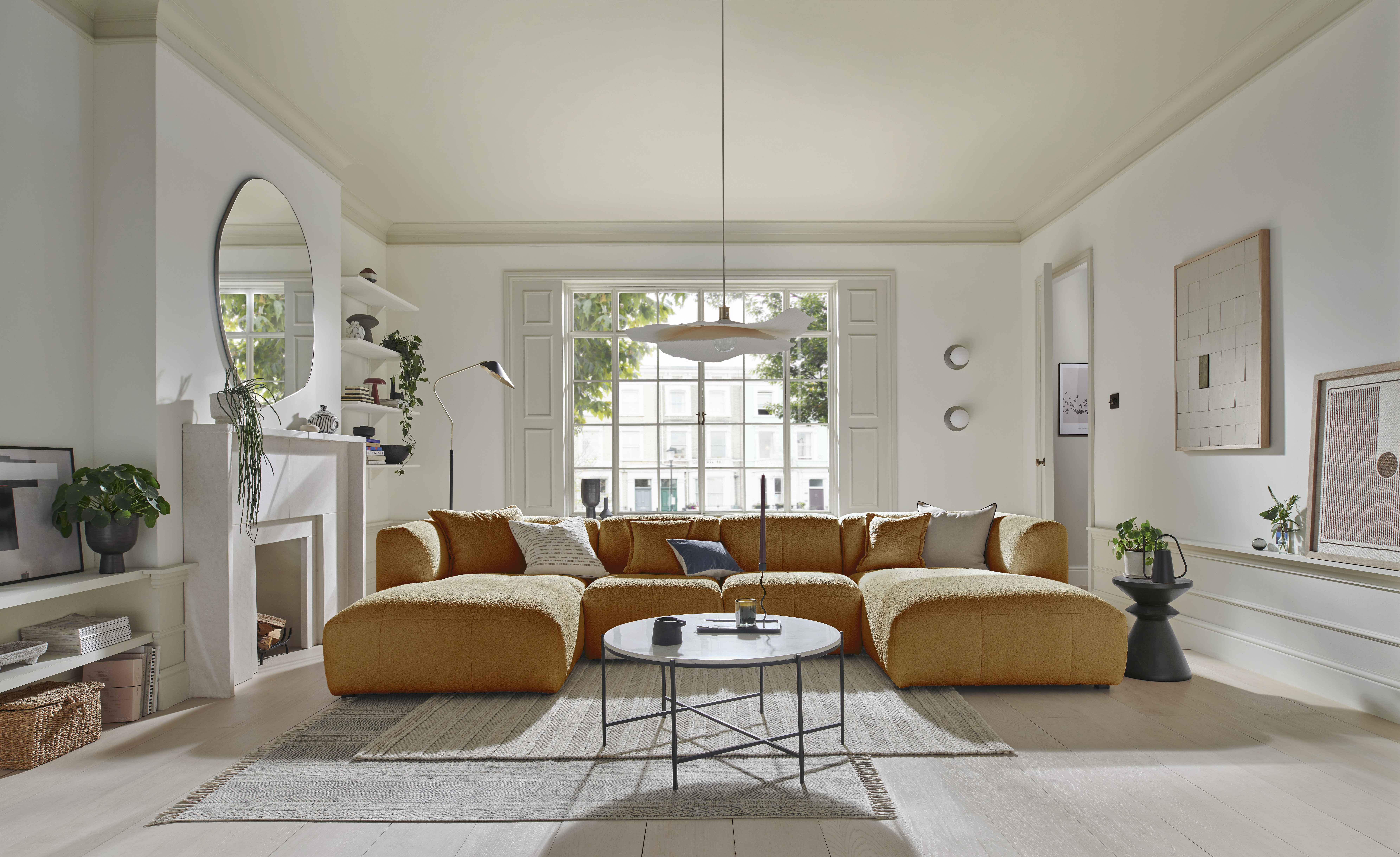 Corner Sofa - ESSAOUIRA Fabric 4 Seater U Shaped - Jungle Green - Edgbaston Living