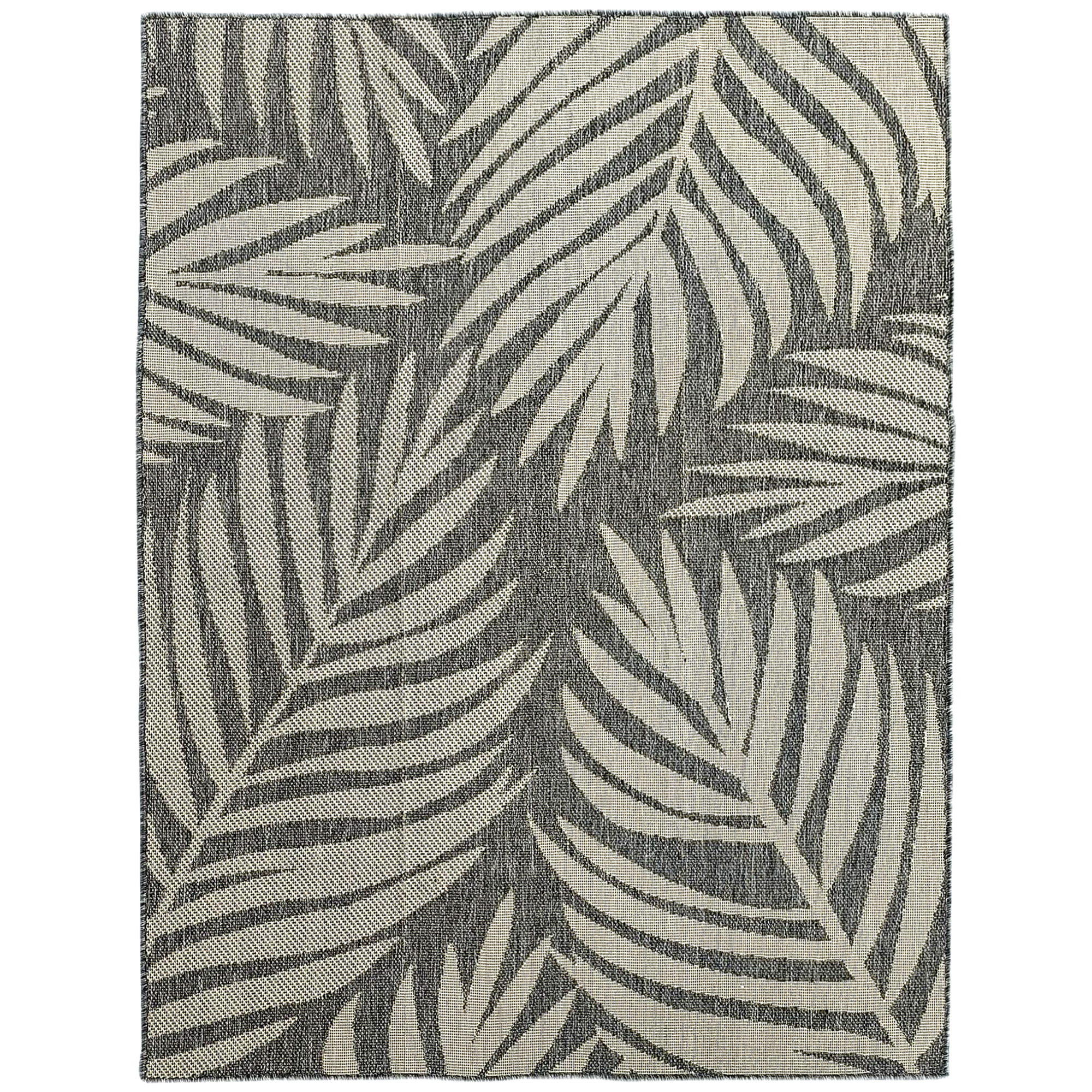 HERON UV Resistant Small Area Rug 170x120cm Easy Cleaning Grey - Life Essentials
