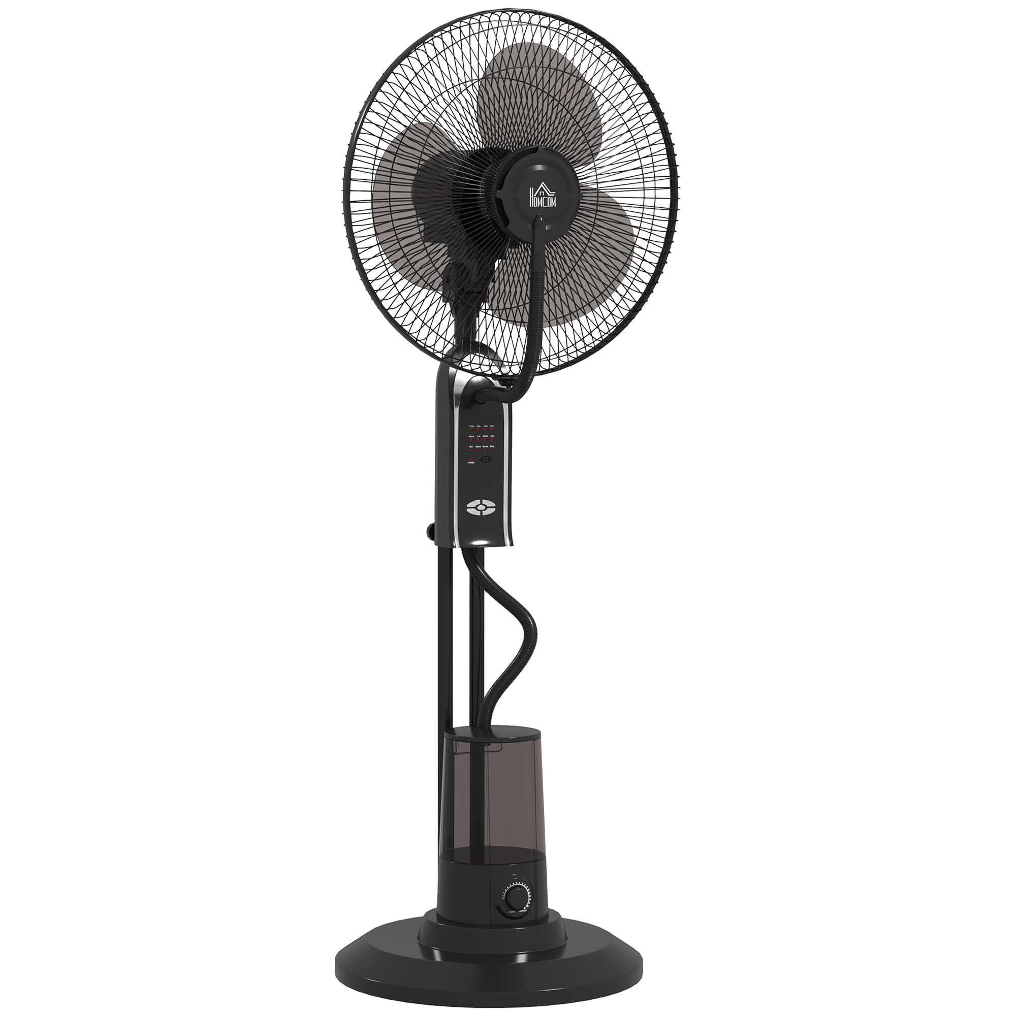 HERON Pedestal Fan with Water Mist Spray and 3 Speeds - Life Essentials