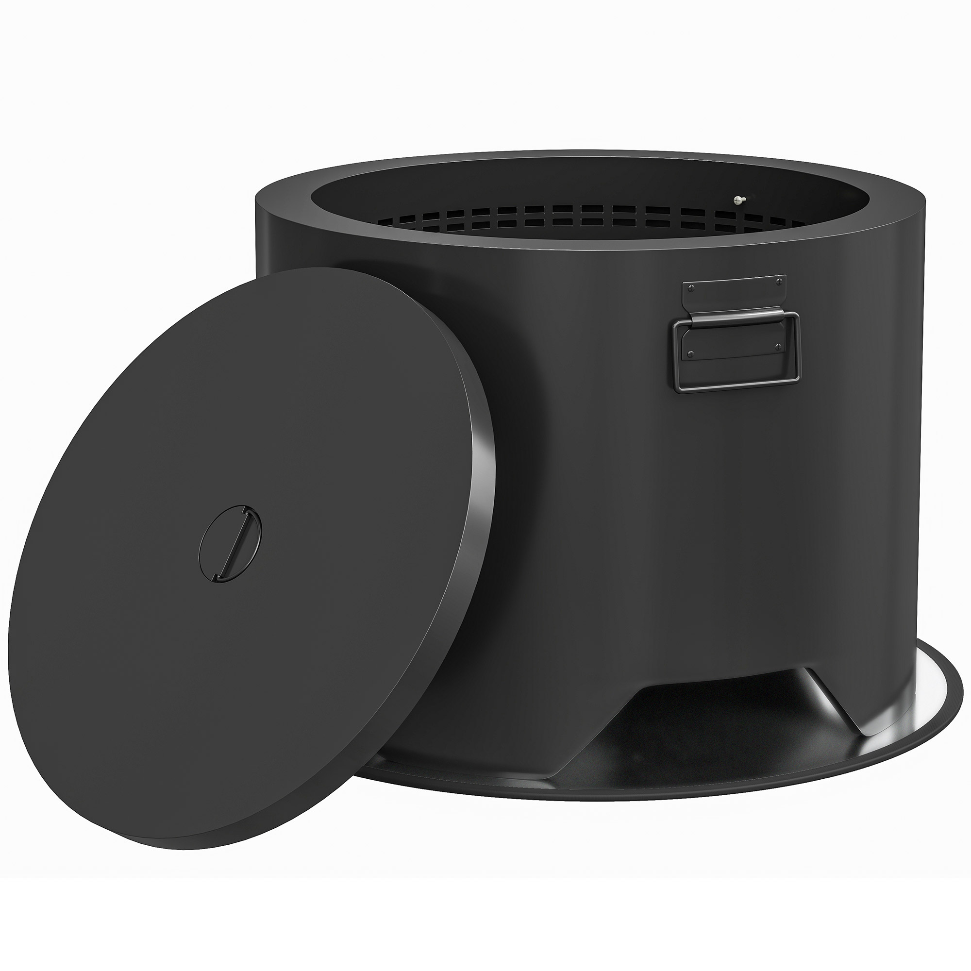 SUNVISTA Outdoor Round Fire Pit Black - Life Essentials