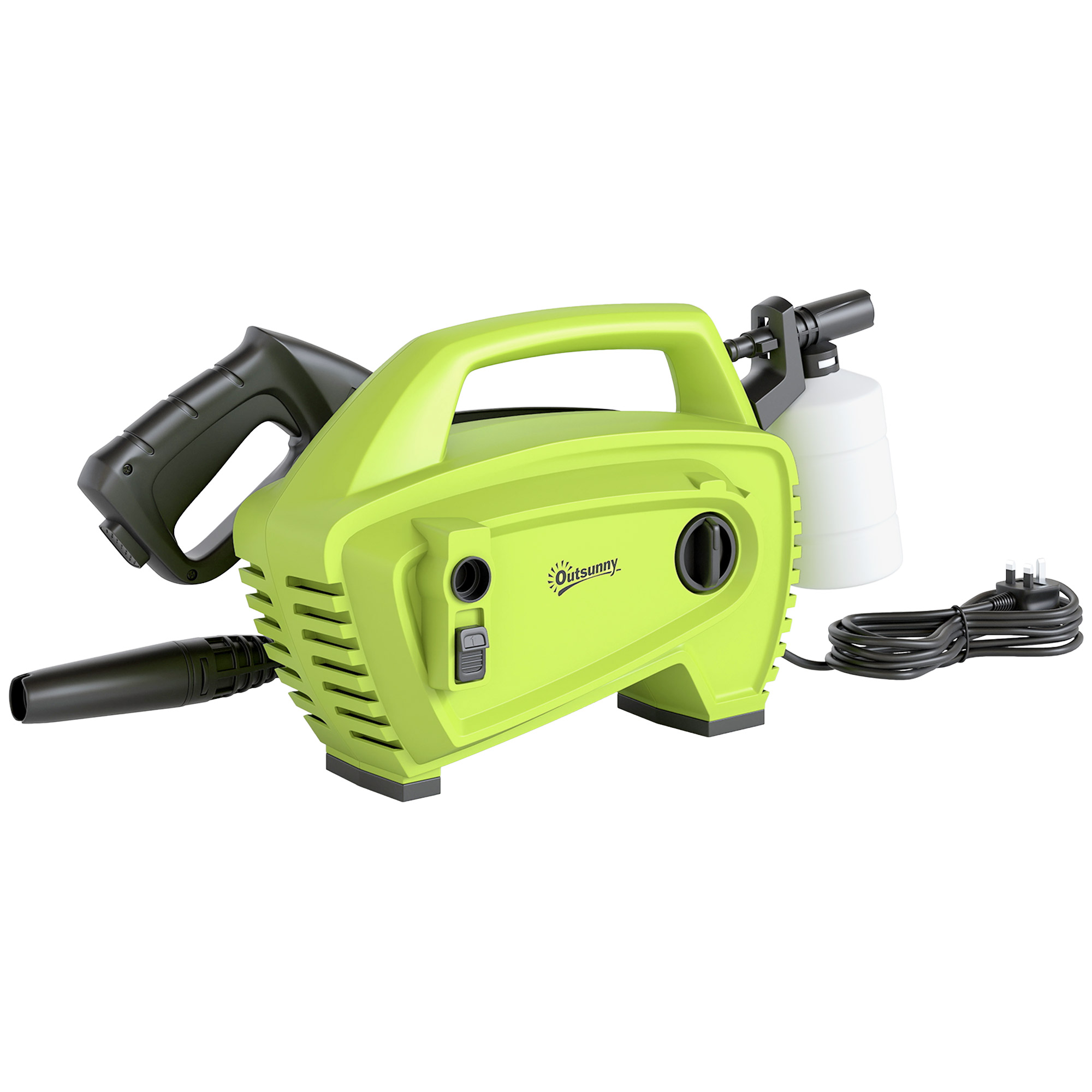 SUNVISTA 1600W High Pressure Washer 130 Bar Pressure Portable Power Washer Green - Life Essentials