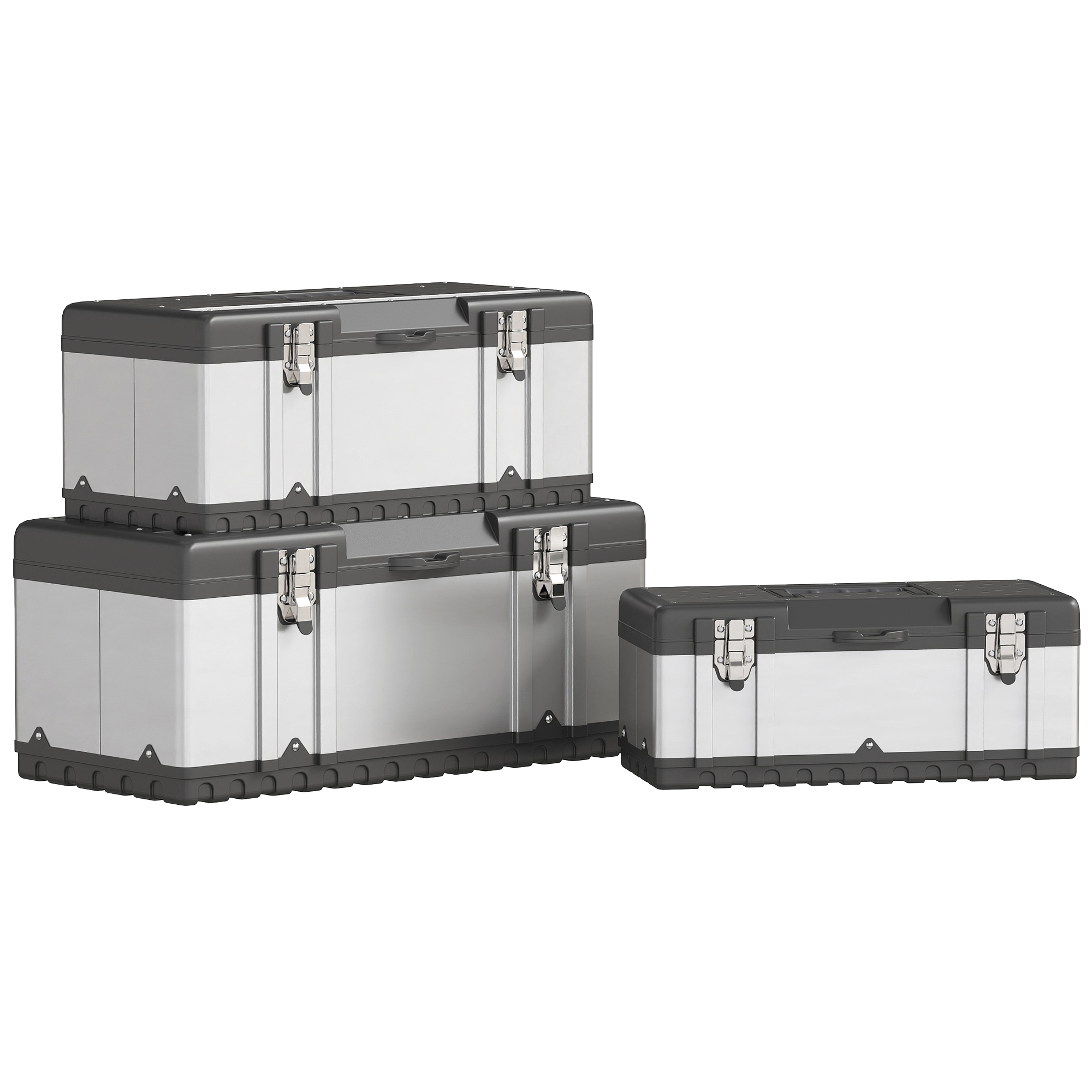 HERON 3 Pieces Stainless Steel Toolbox Set - Life Essentials